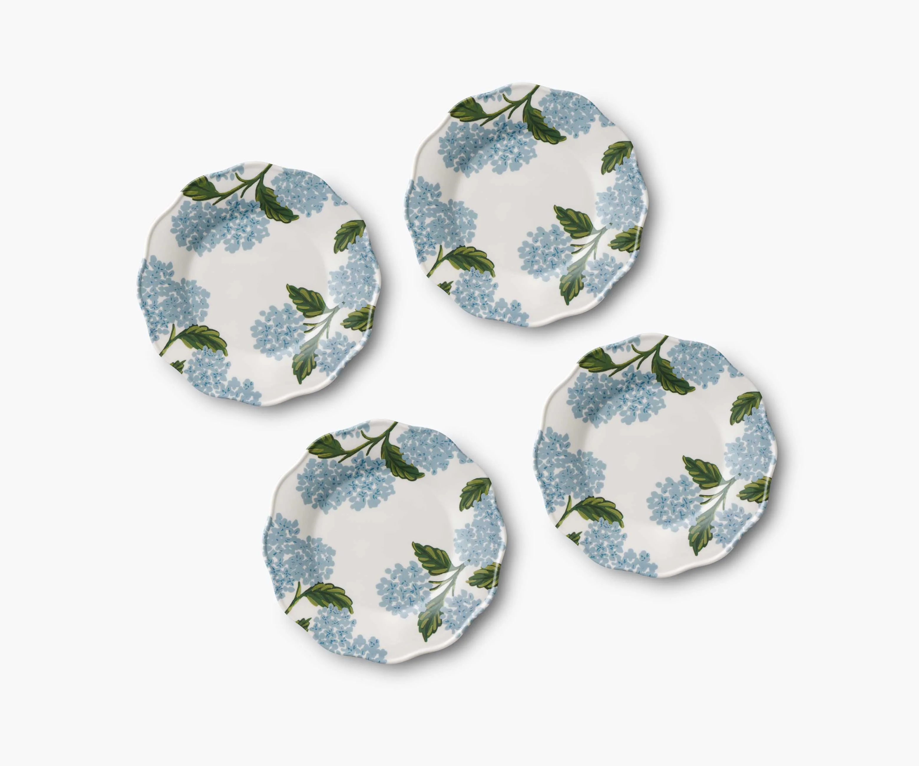 Melamine Assorted Dessert Plates - Hydrangea