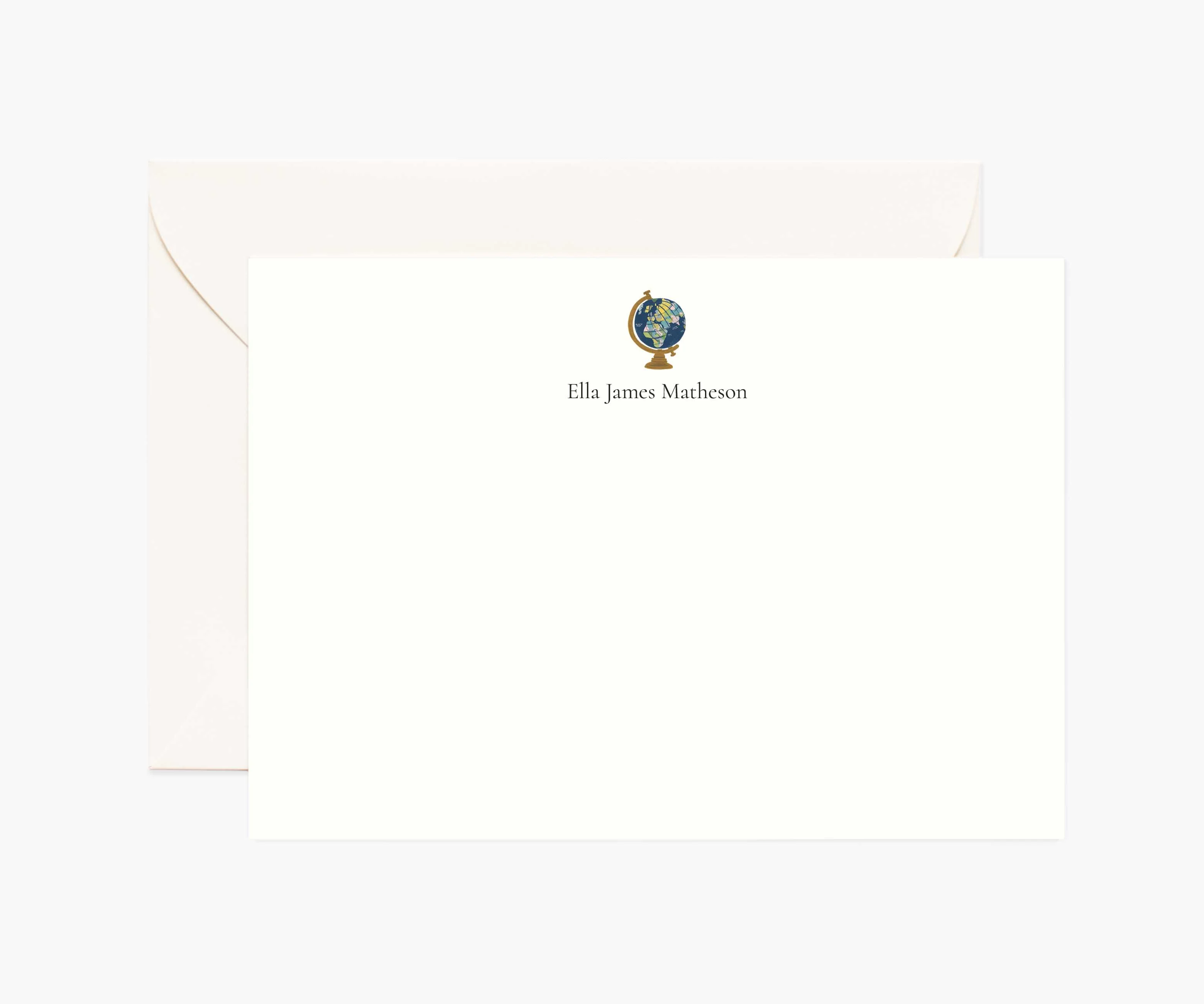 Travel Personalized Stationery  - Globe