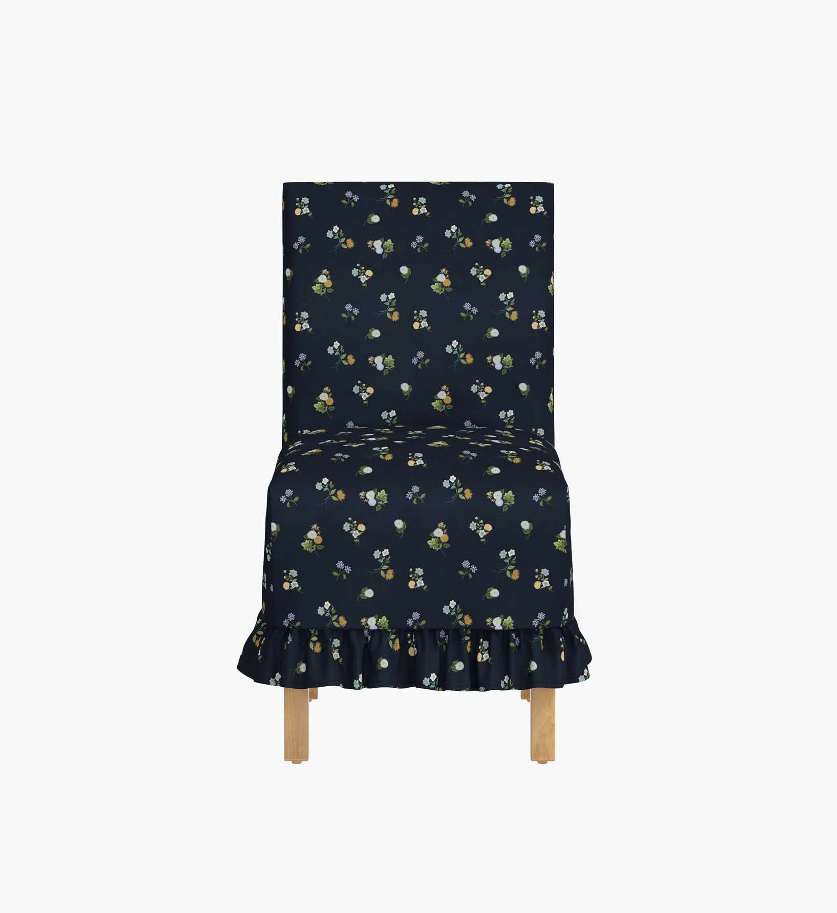 Louise Slipcover Dining Chair - Ditsy Dahlia Navy