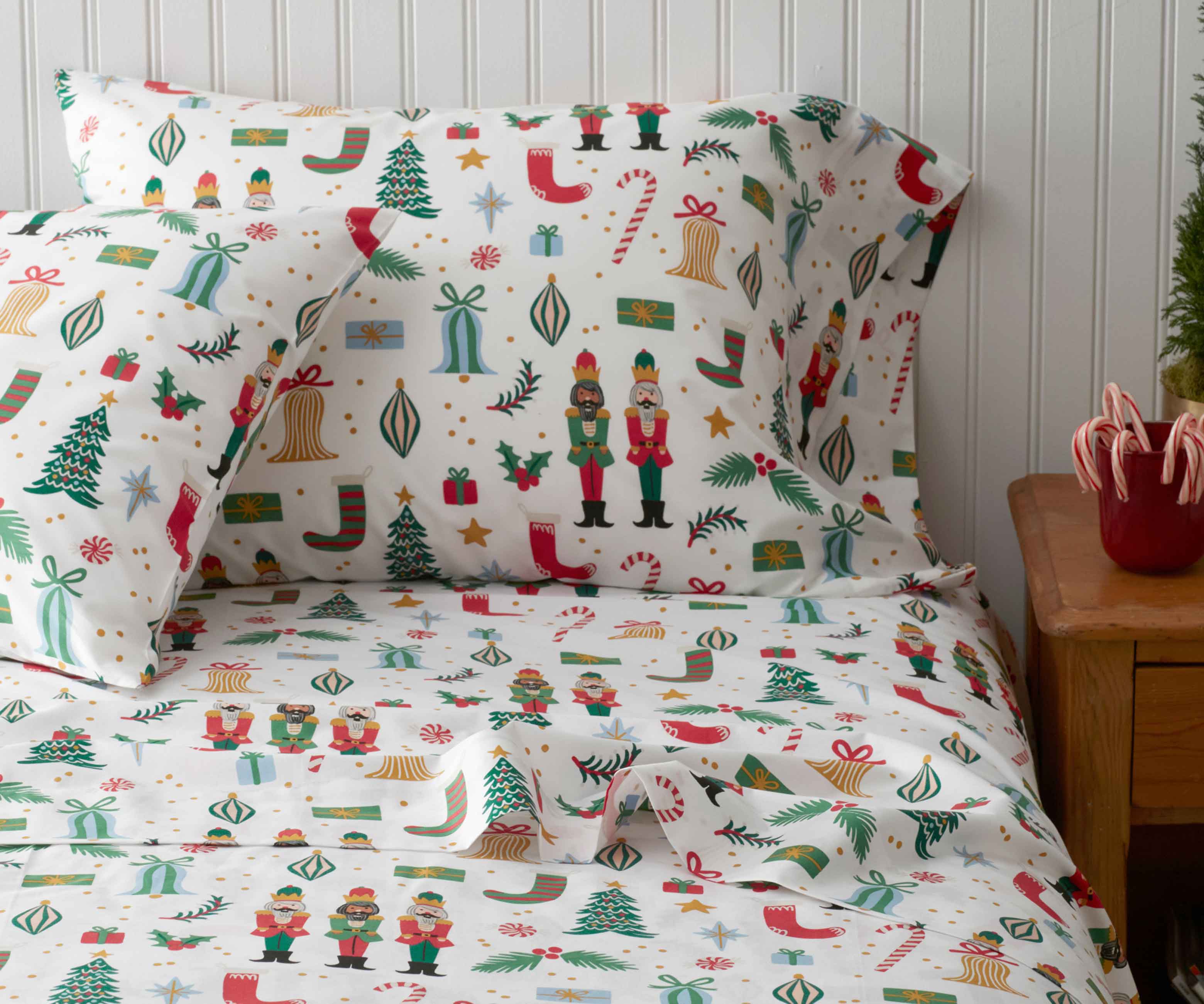 Percale Fitted Sheet - Nutcracker