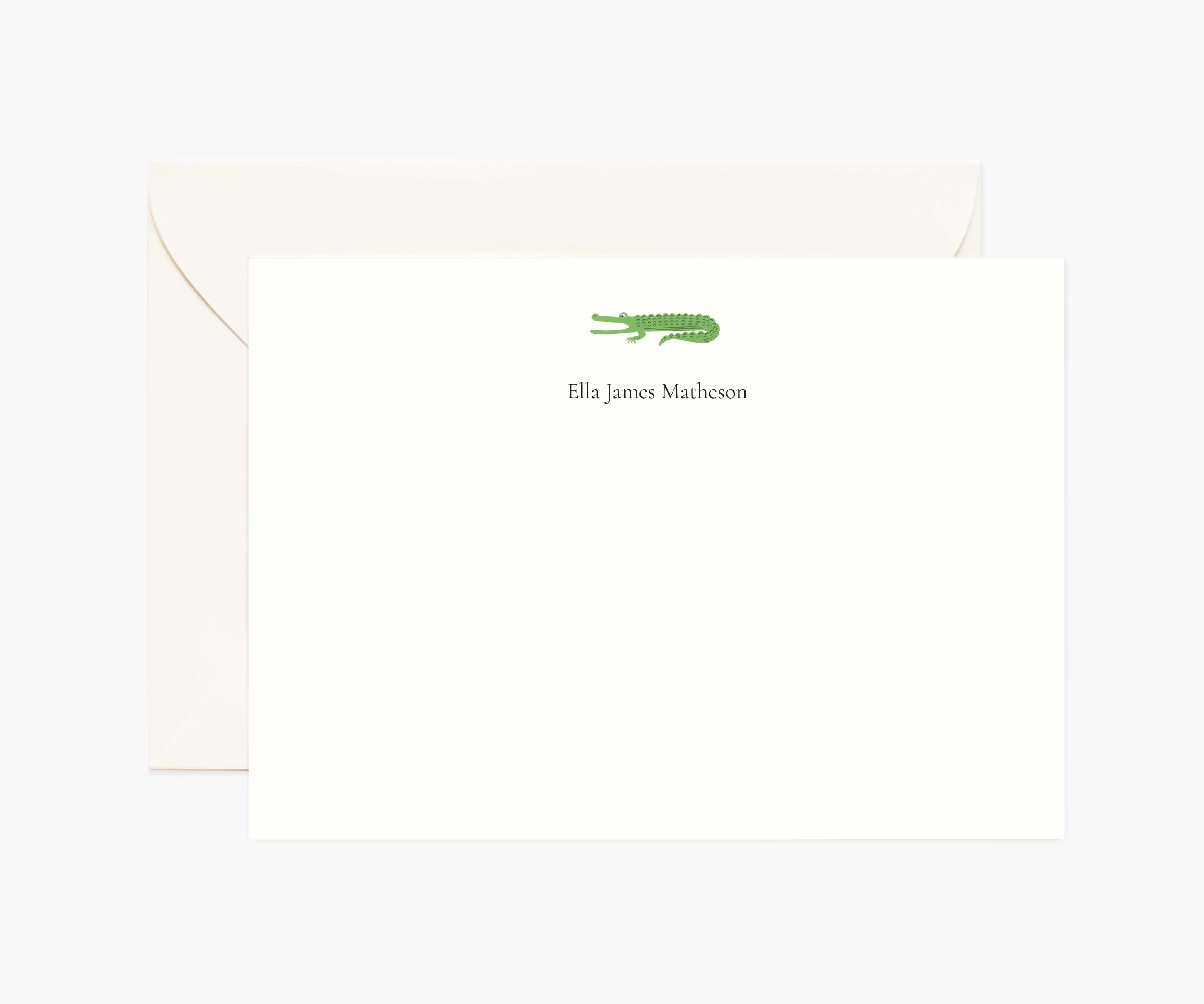 Animals Personalized Stationery  - Alligator