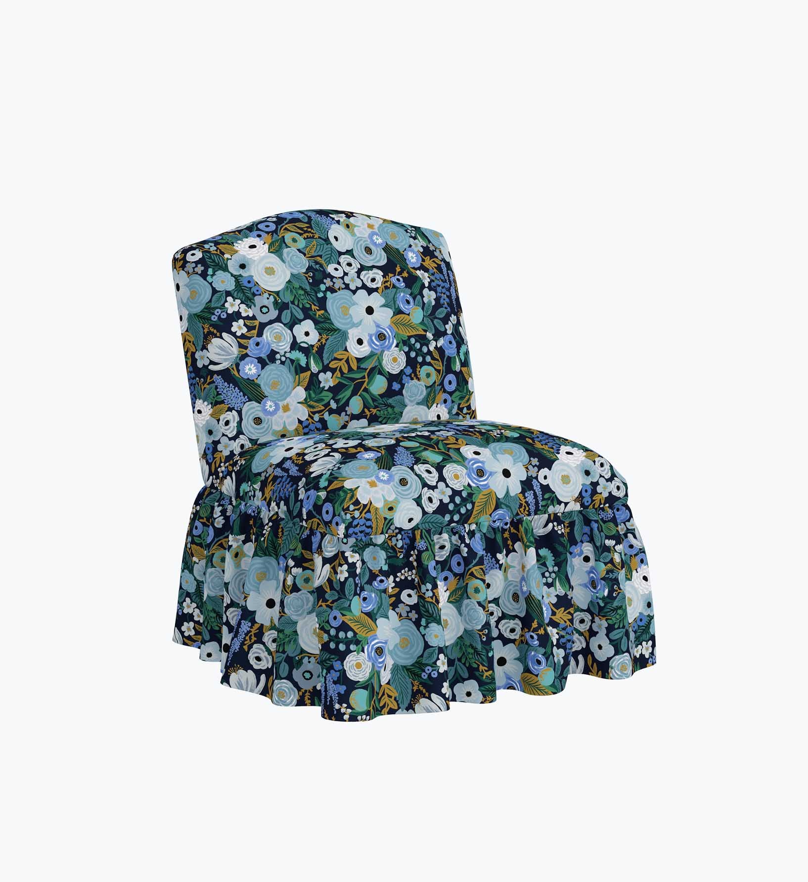 Edie Slipper Chair - Garden Party Blue