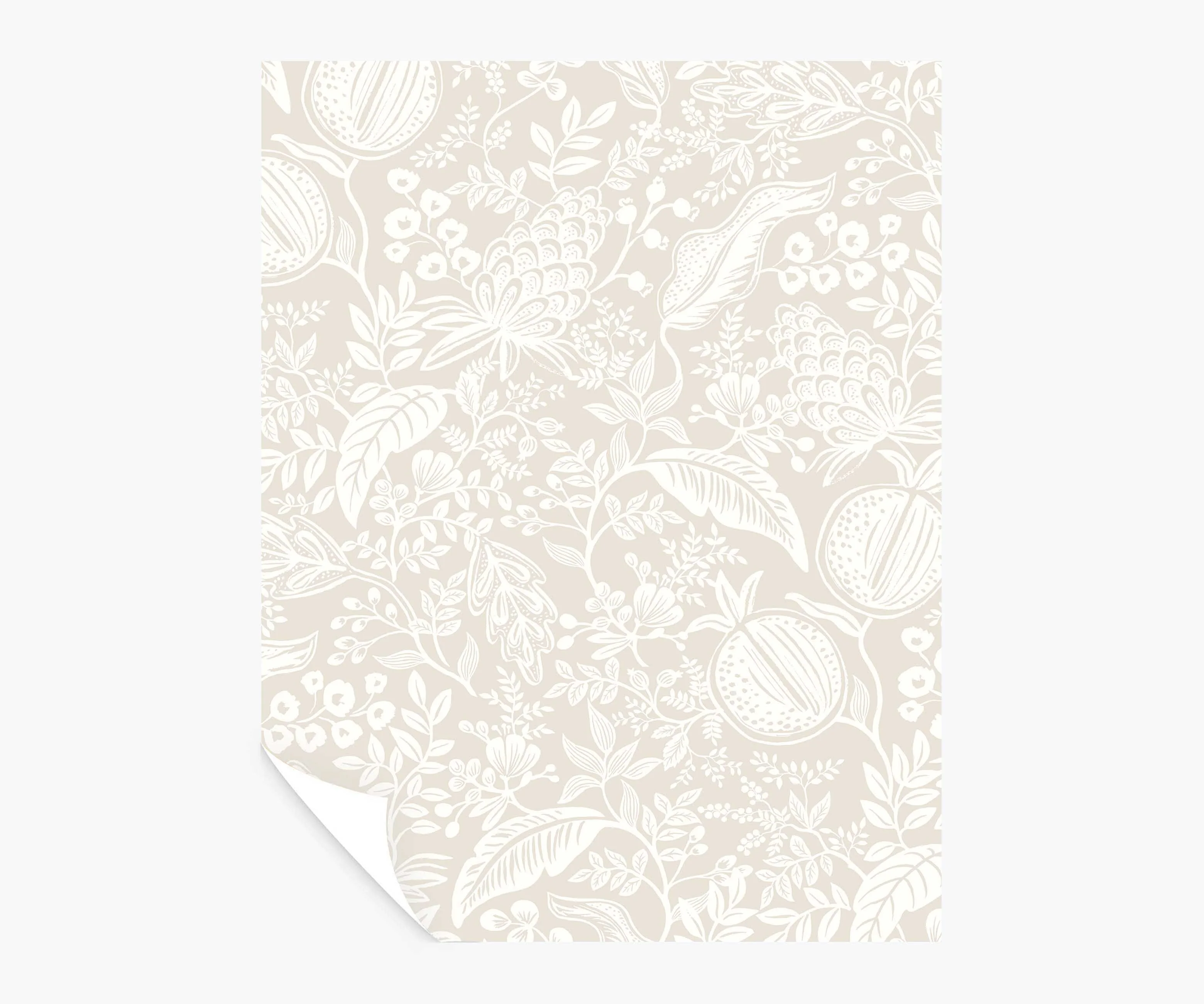 Pomegranate Peel & Stick Wallpaper Sample - Beige & White