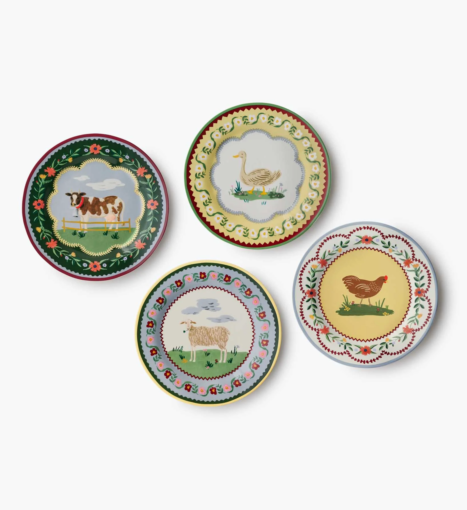 Porcelain Dessert Plate Set - Home Sweet Home