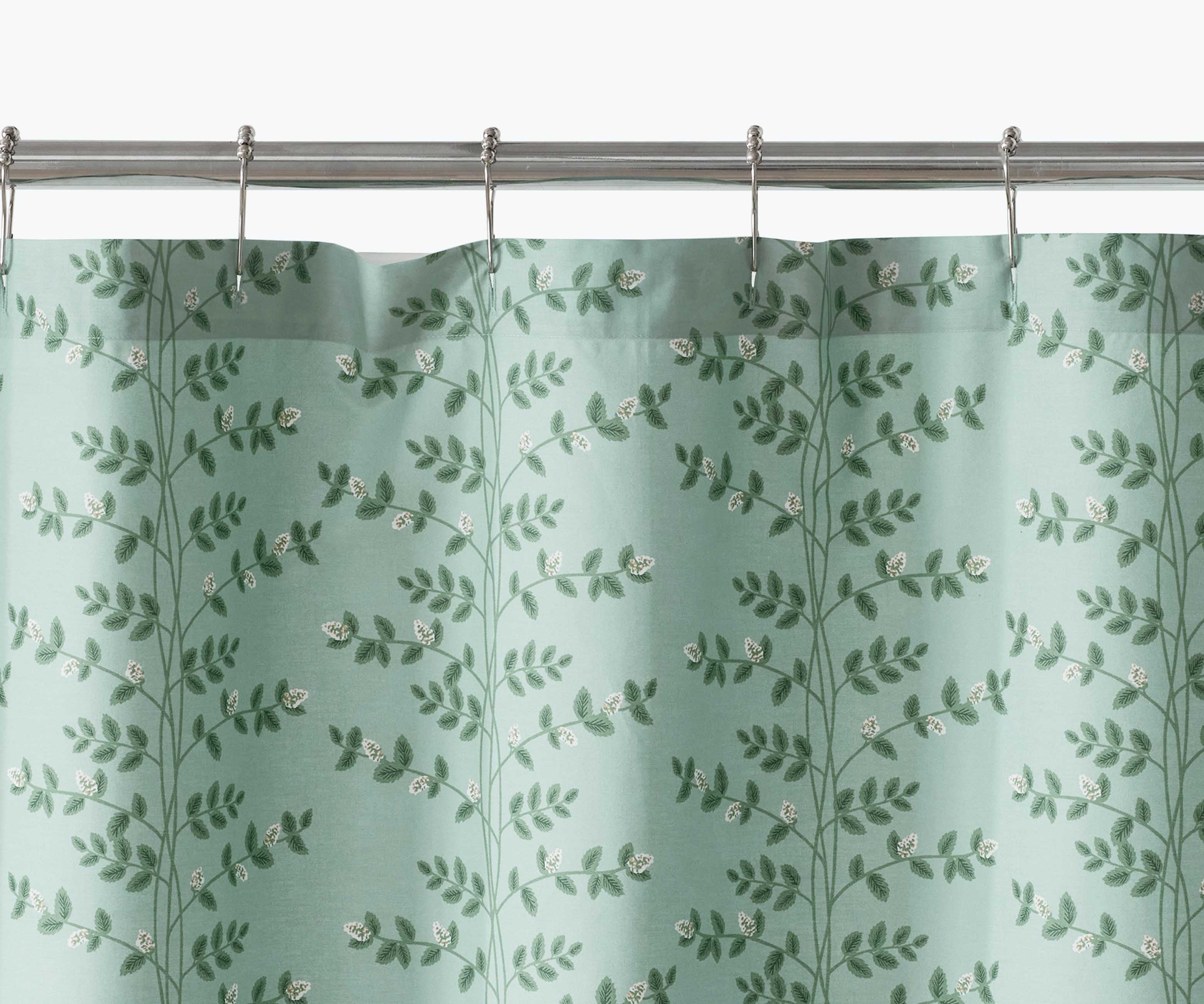 Percale Shower Curtain - Climbing Vines Sage