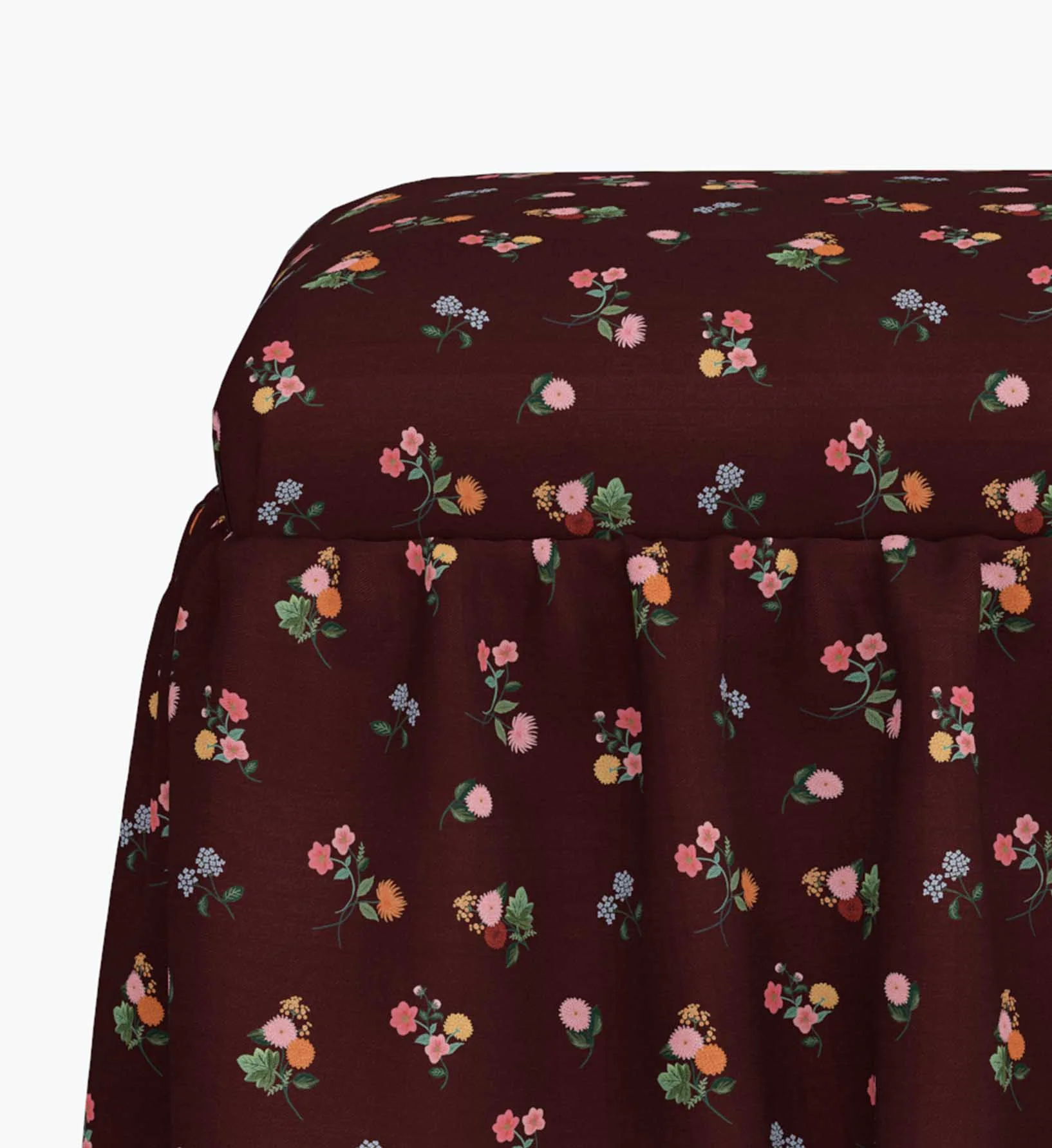 Surrey Dining Bench - Ditsy Dahlia Burgundy