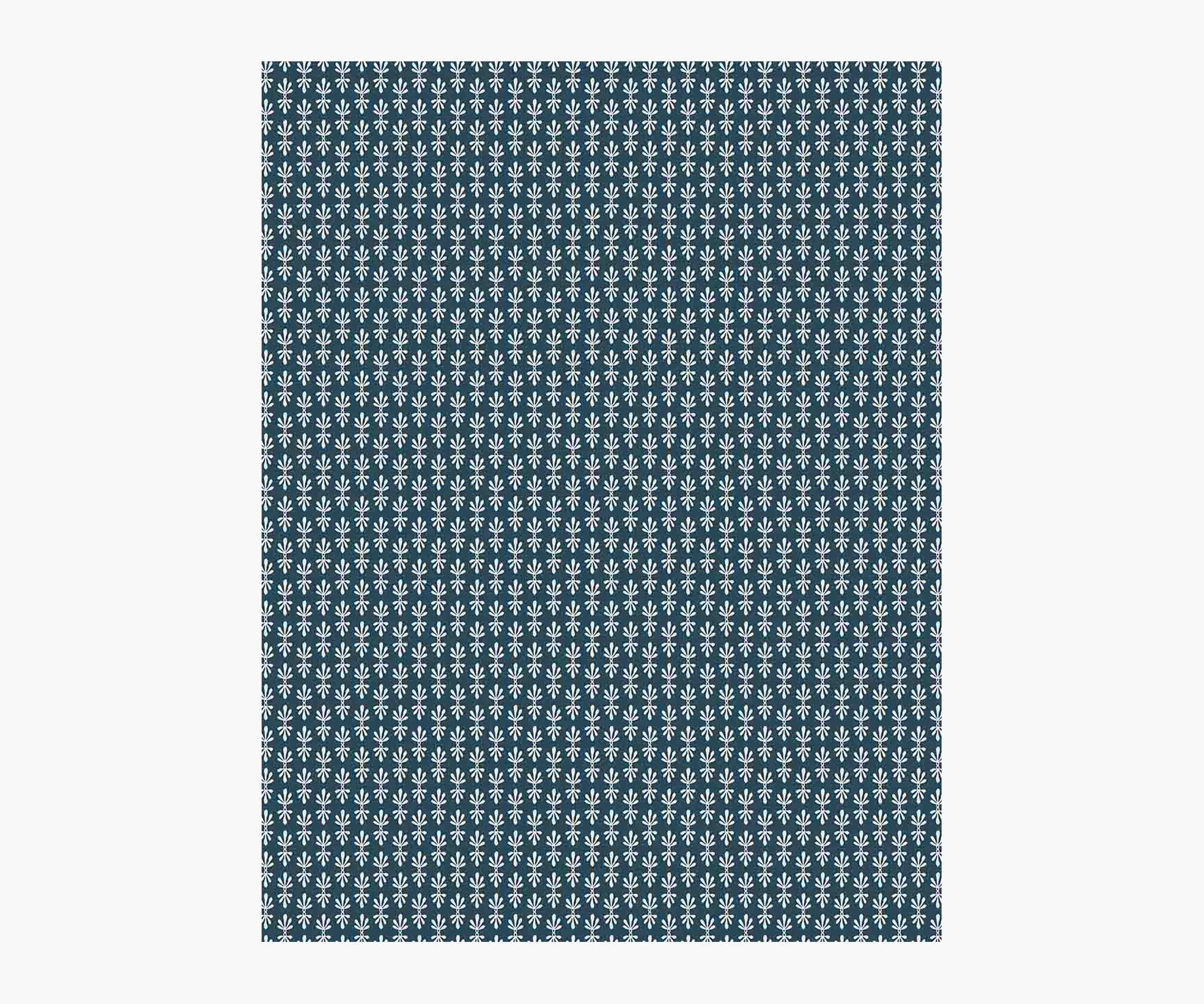 Petal Wallpaper Sample - Teal & White