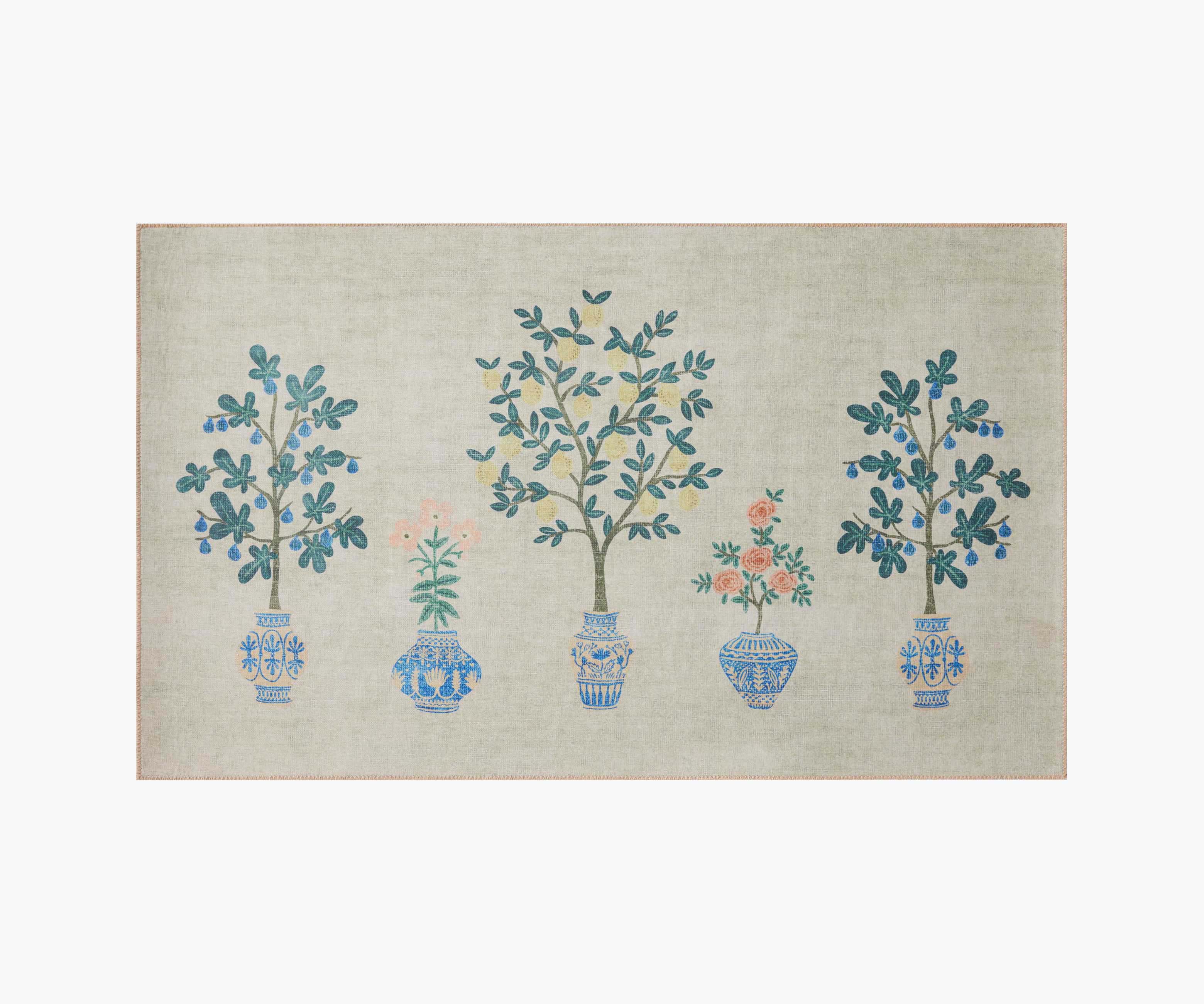 Atelier Topiary Non-Slip Rug - Ivory