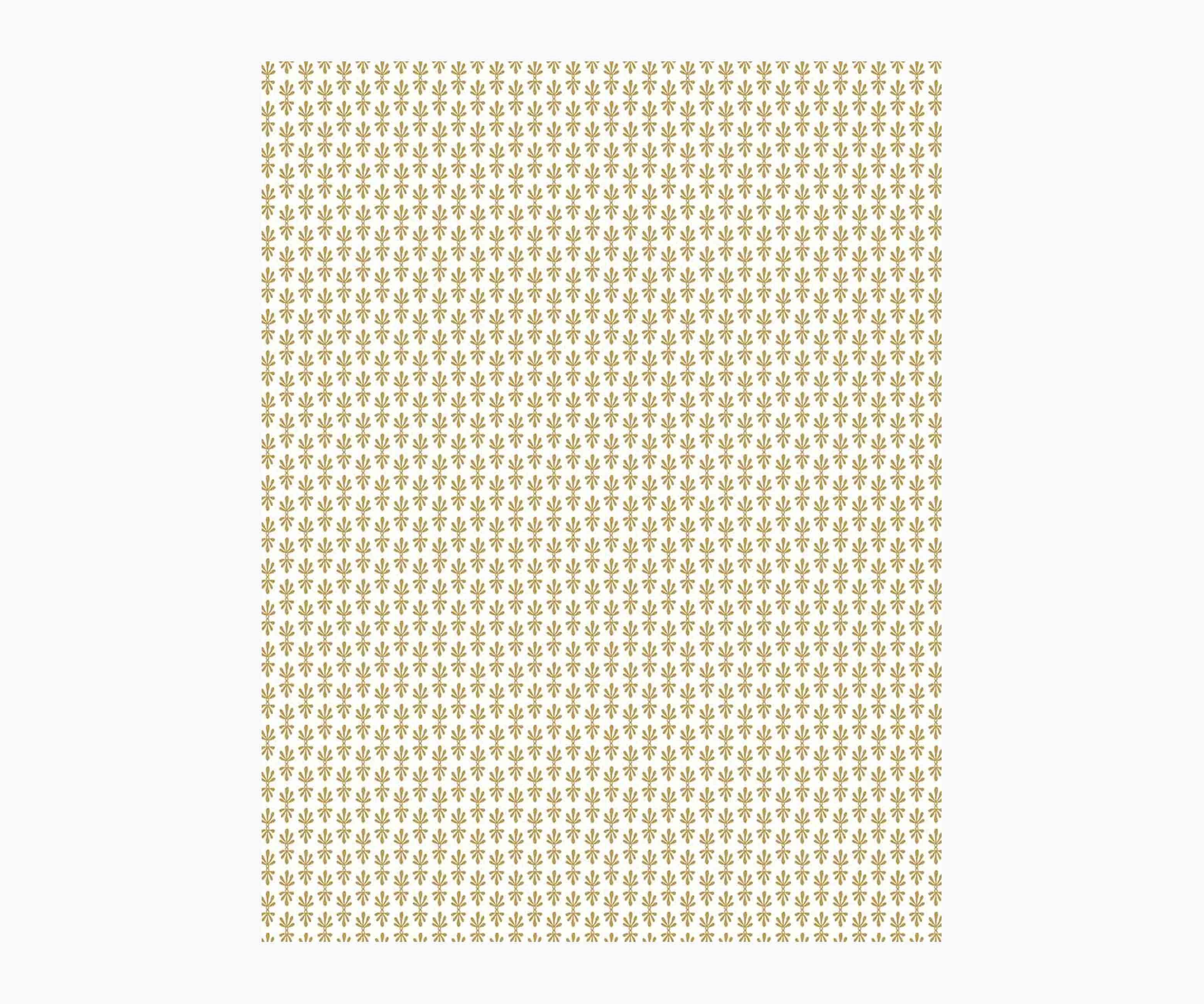 Petal Wallpaper Sample - White & Metallic Gold