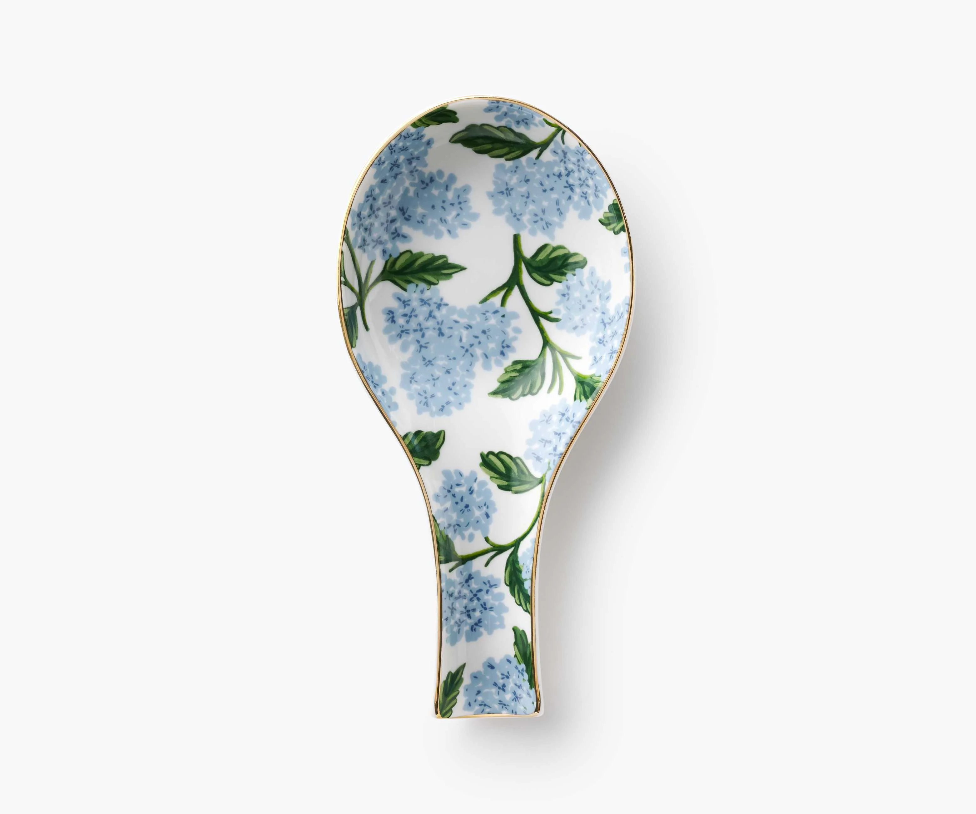 Porcelain Spoon Rest - Hydrangea