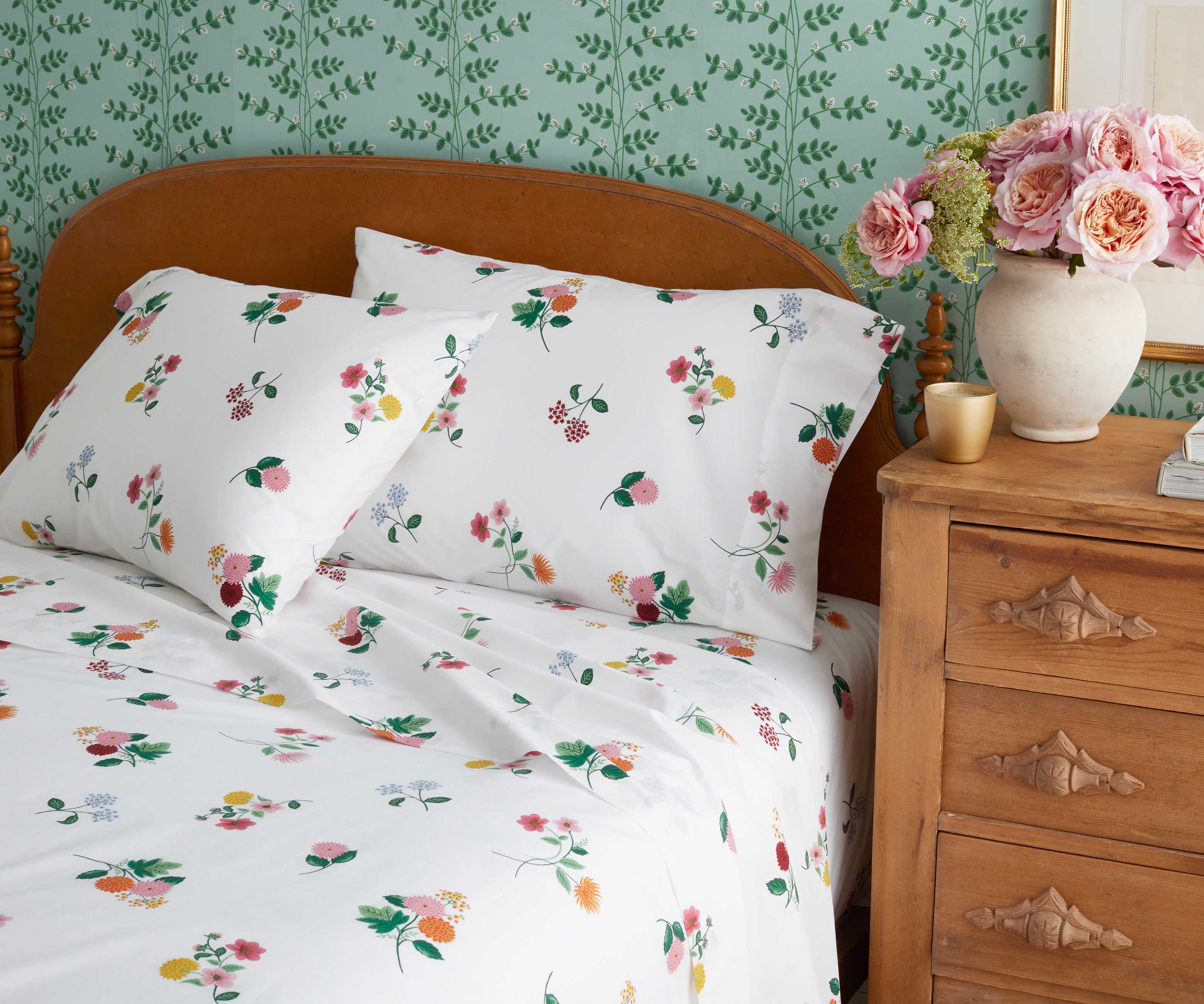 Percale Sheet Set - Ditsy Dahlia