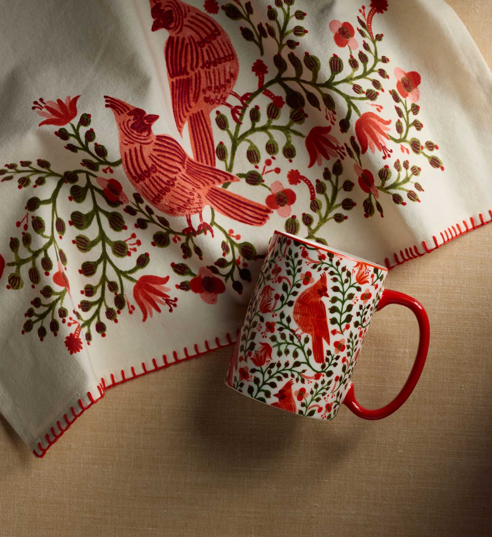 Holiday Porcelain Mug - Cardinals
