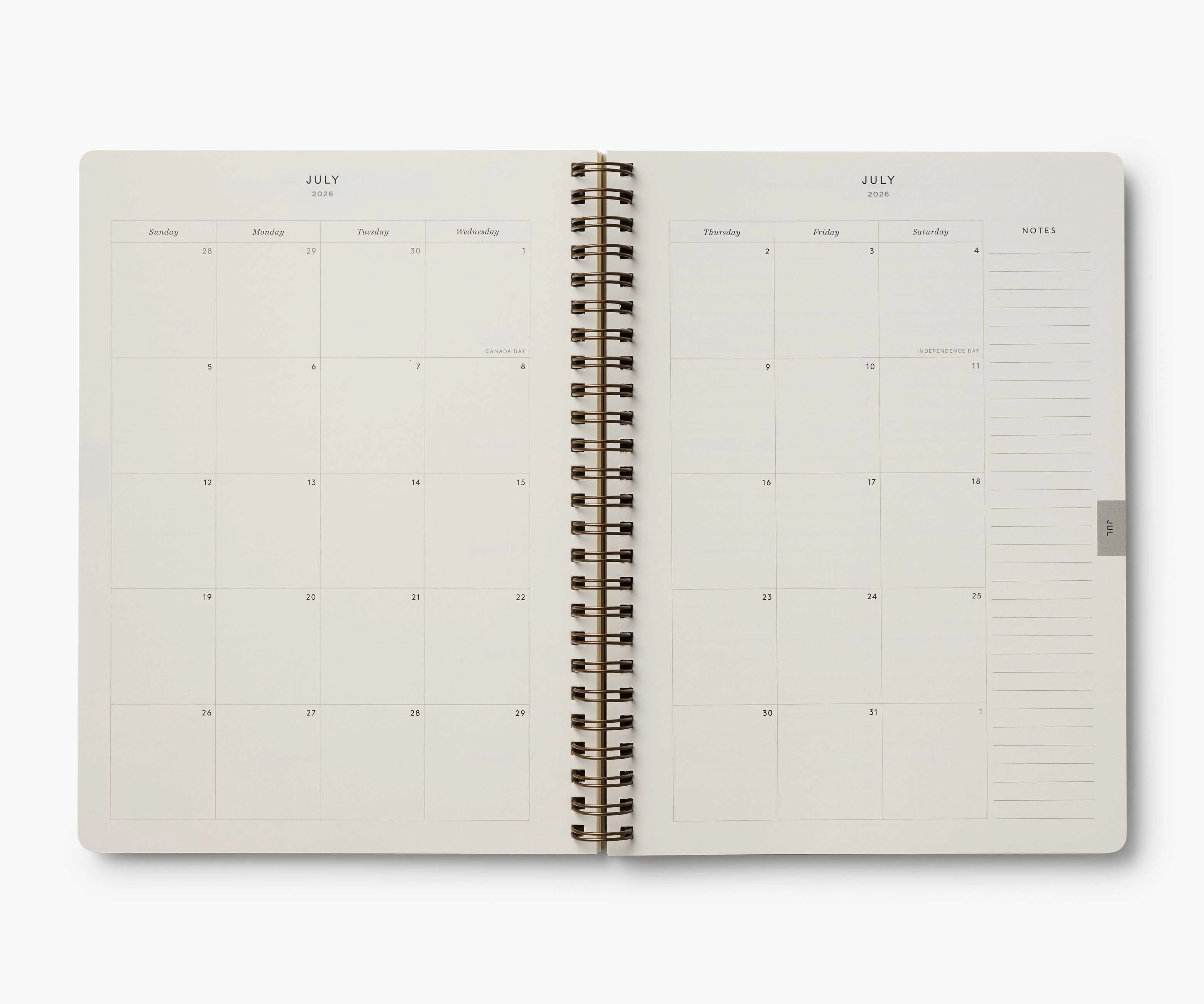 2026 12-Month Softcover Spiral Planner - Dahlia