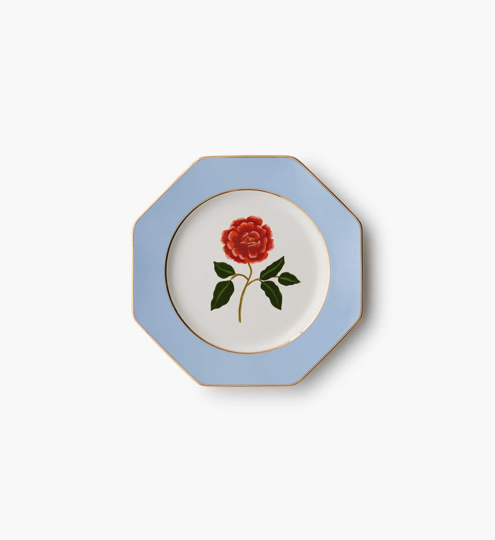Porcelain Dessert Plate Set - Roses