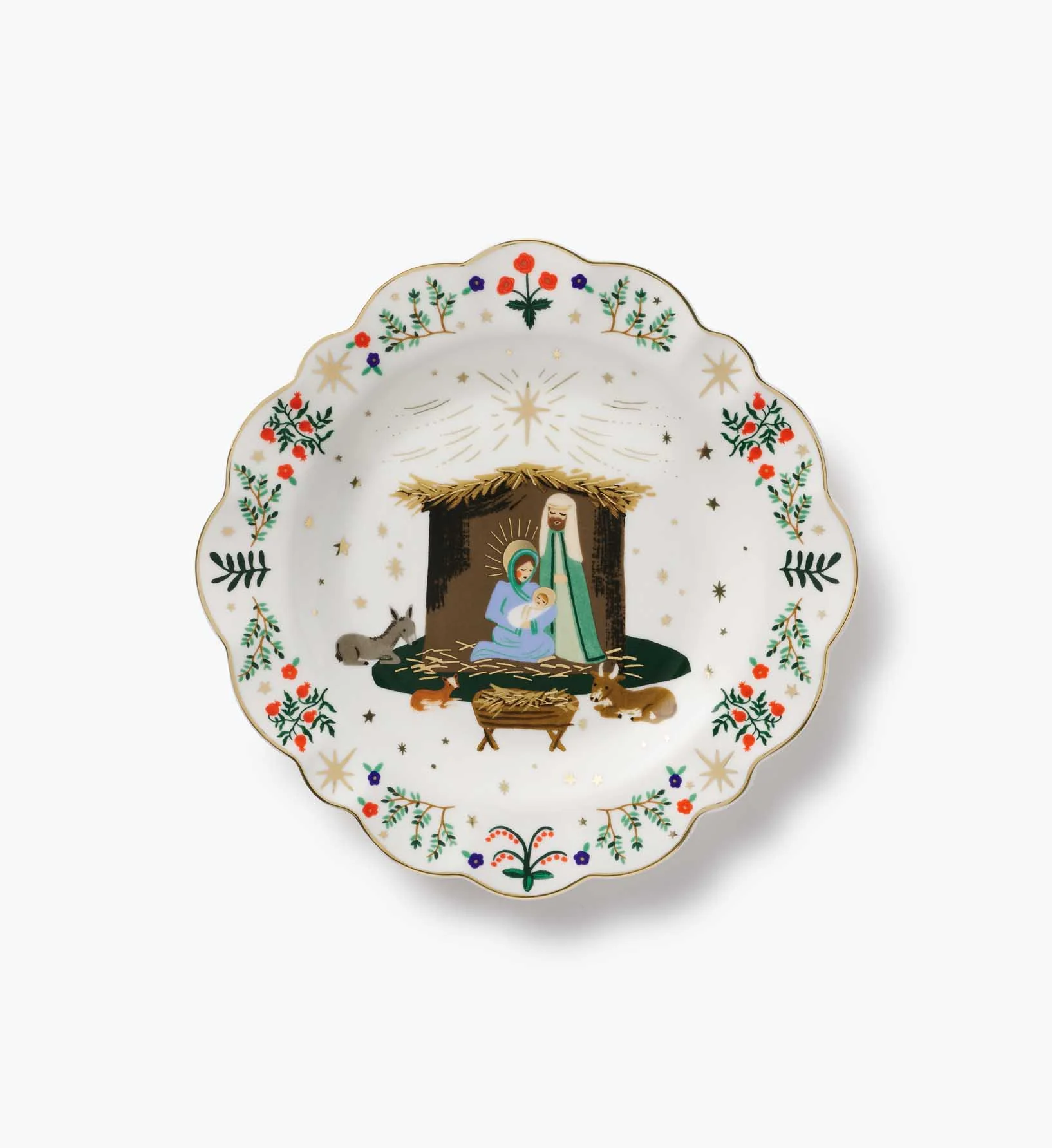 Porcelain Dessert Plate Set - Nativity