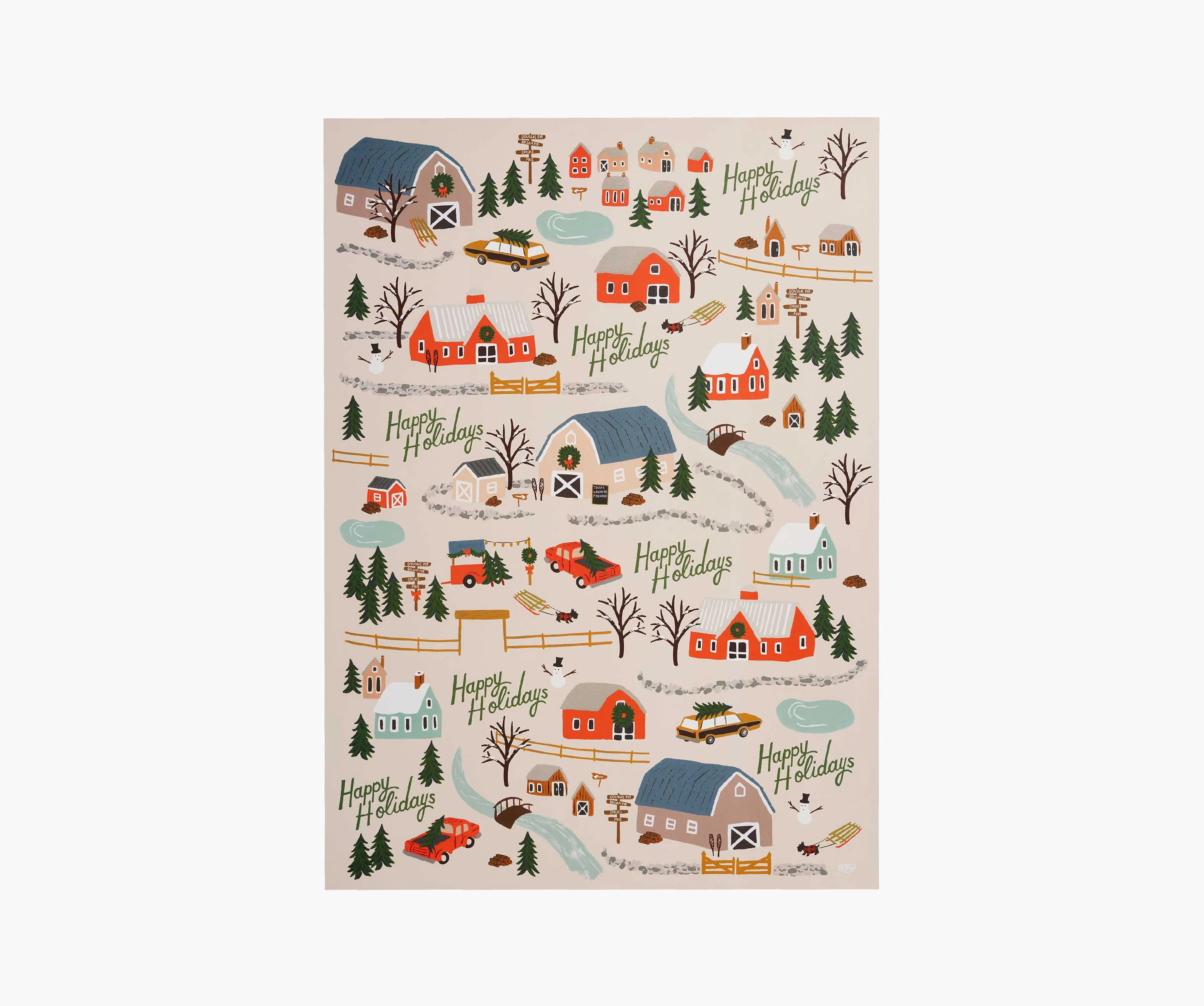Holiday Wrapping Sheets - Holiday Tree Farm