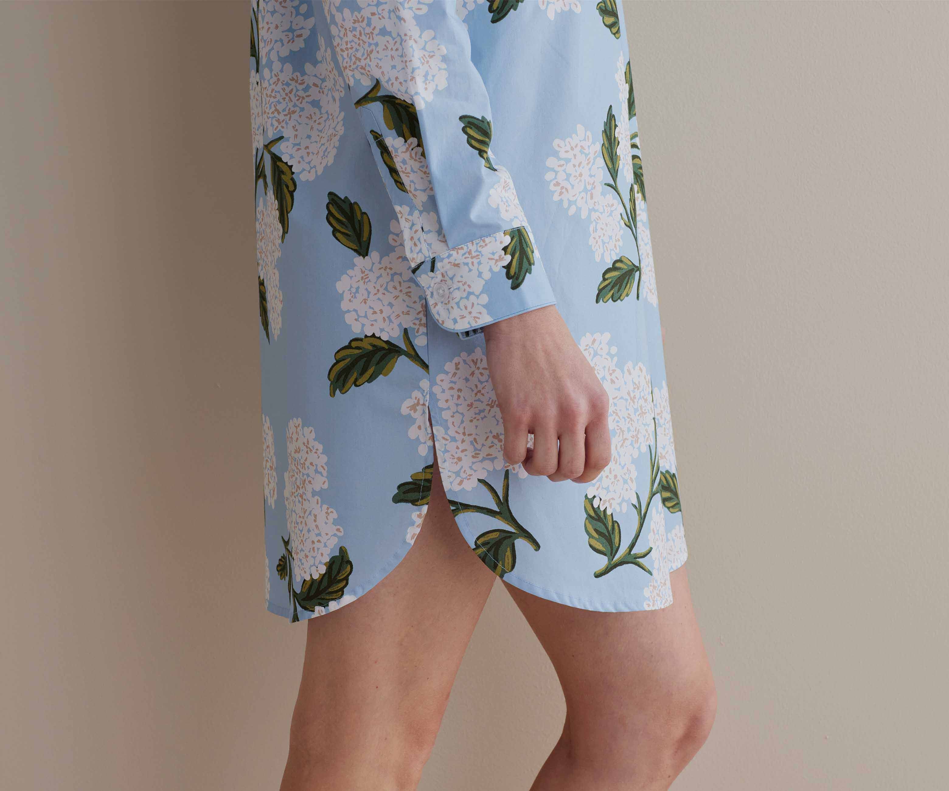 Poplin Nightshirt - Hydrangea