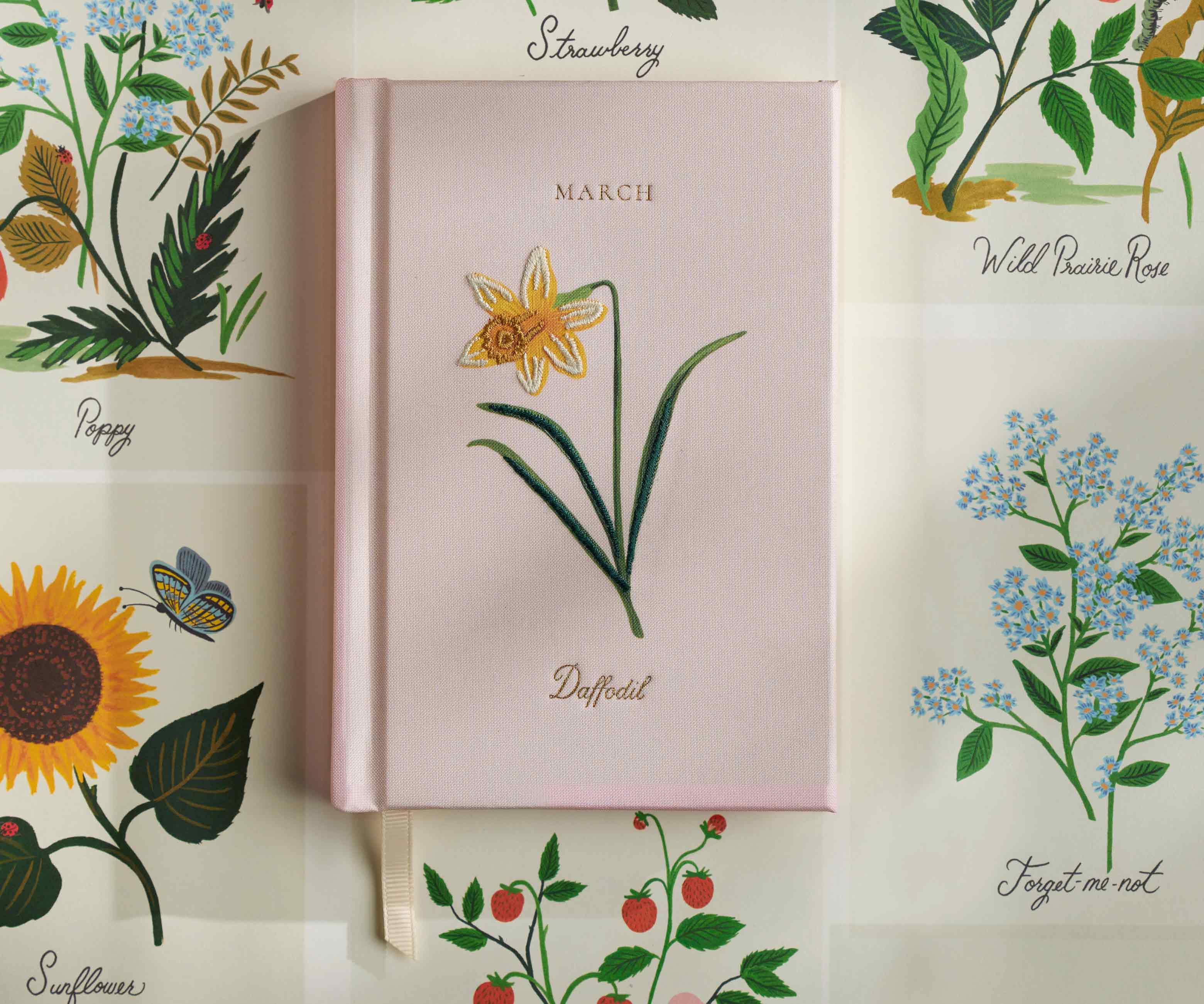 Birth Month Mini Embroidered Journal - March