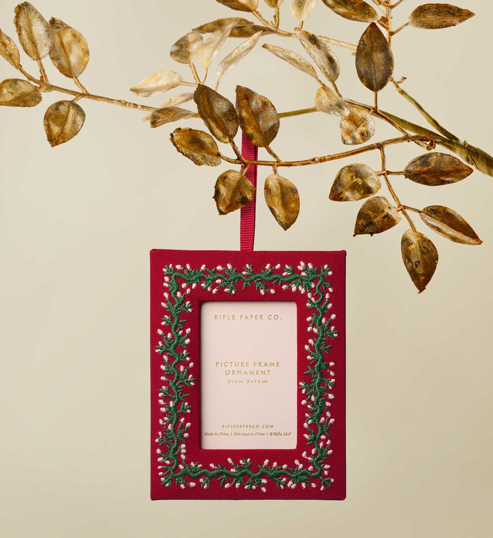 Embroidered Frame Ornament - Garland