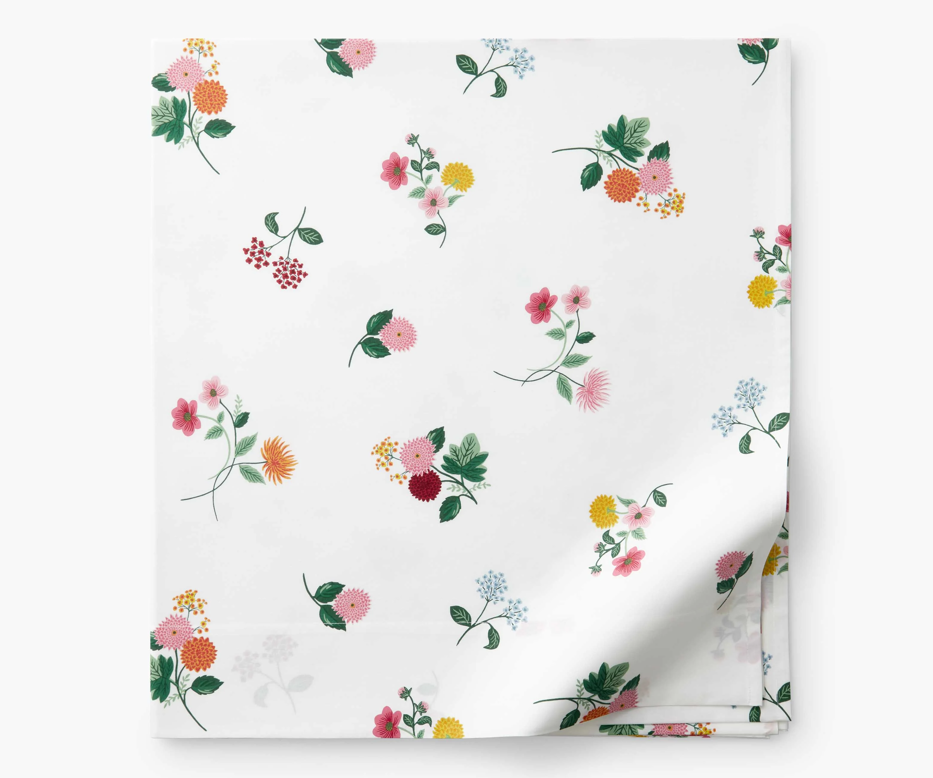Percale Flat Sheet - Ditsy Dahlia