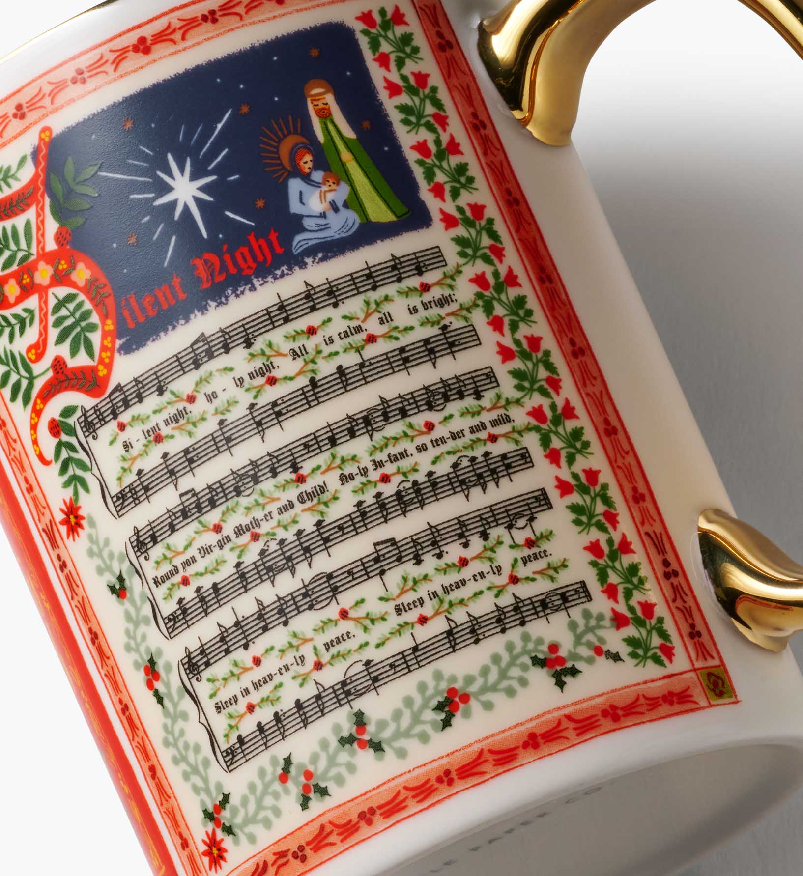 Holiday Porcelain Mug - Christmas Carols