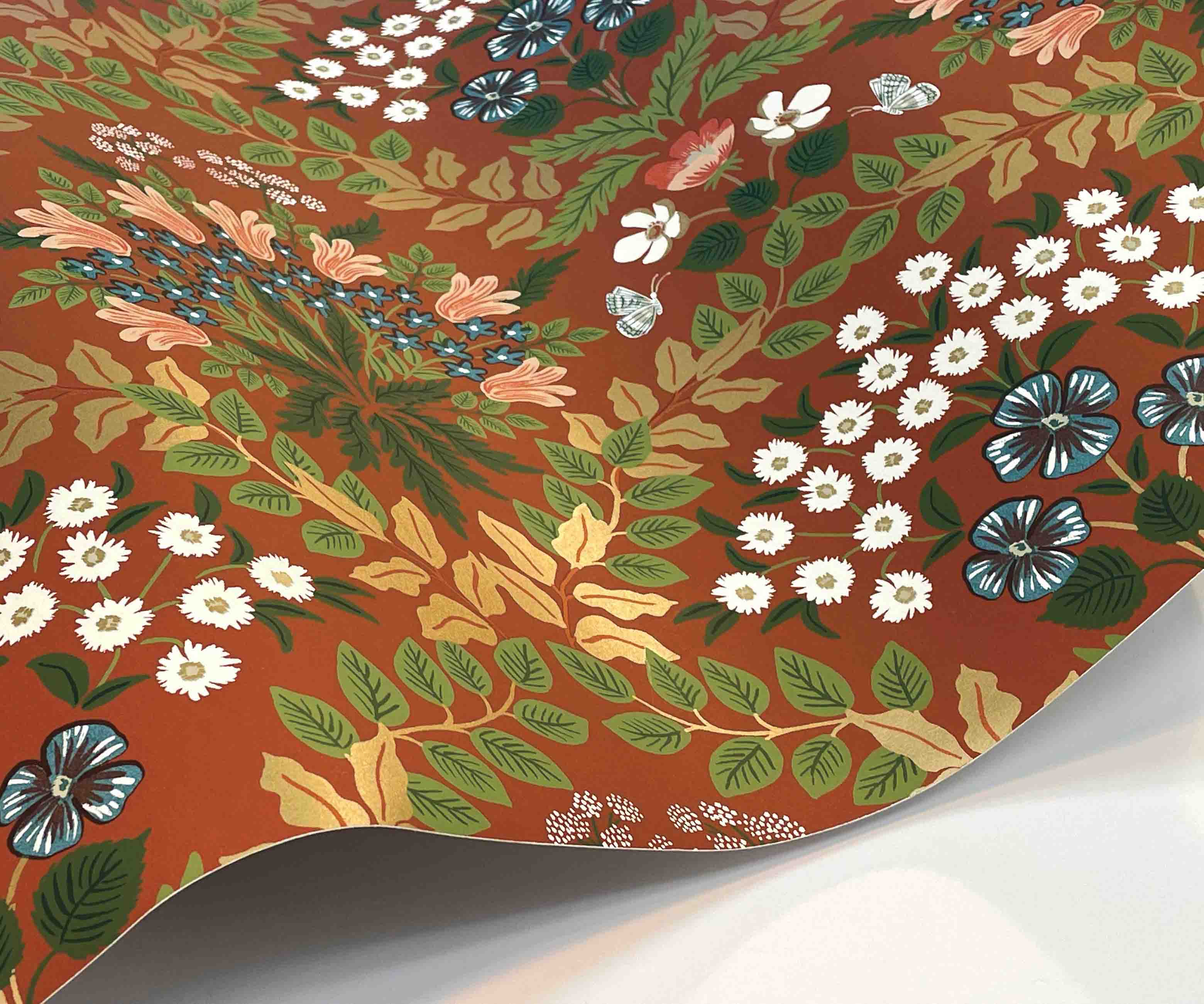 Bramble Wallpaper - Rust