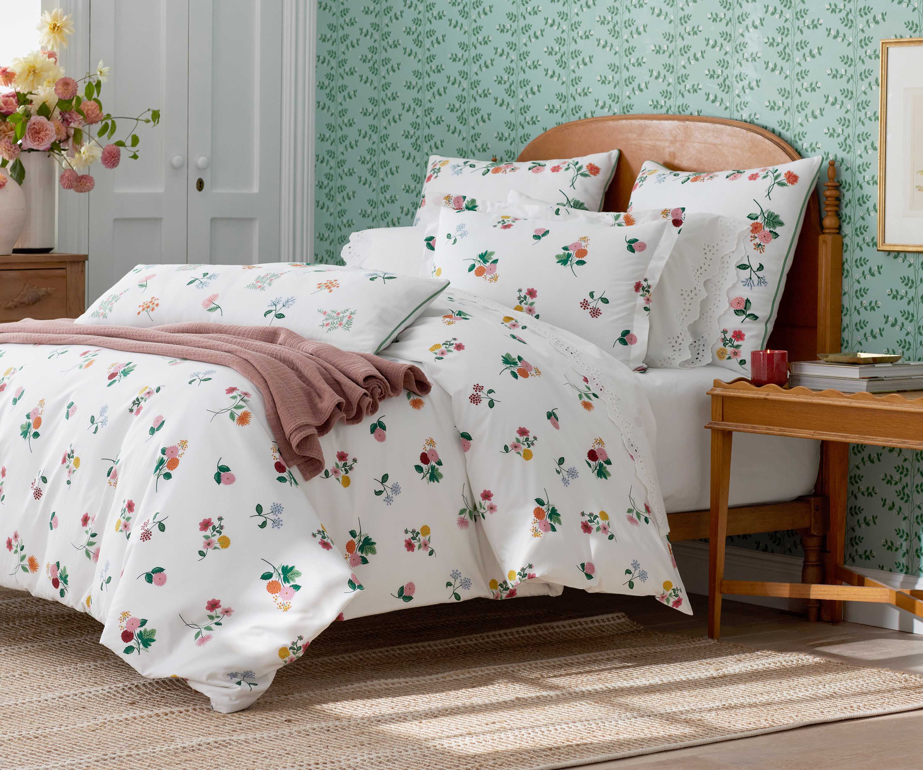 Percale Sham - Ditsy Dahlia