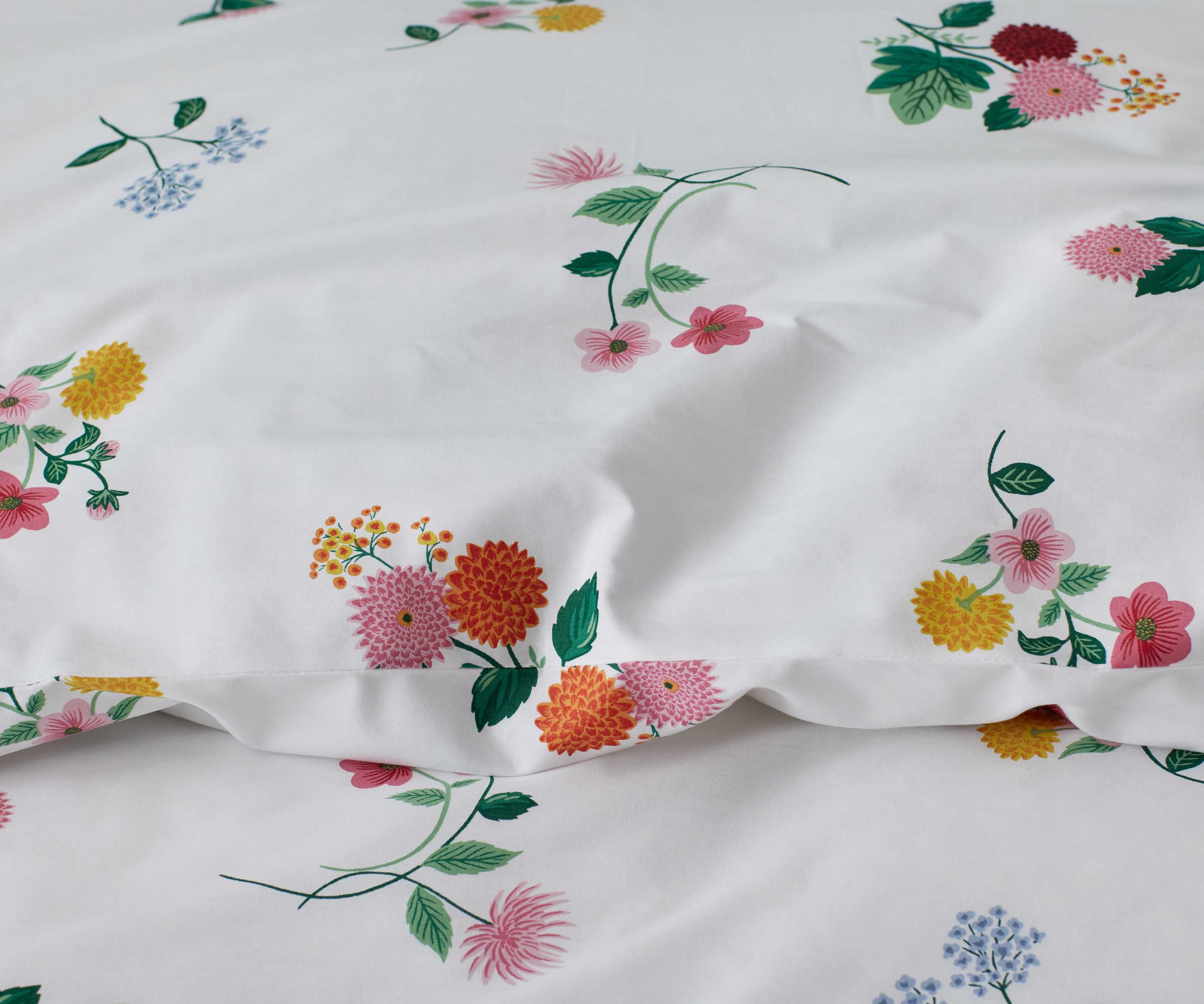 Percale Duvet Cover - Ditsy Dahlia