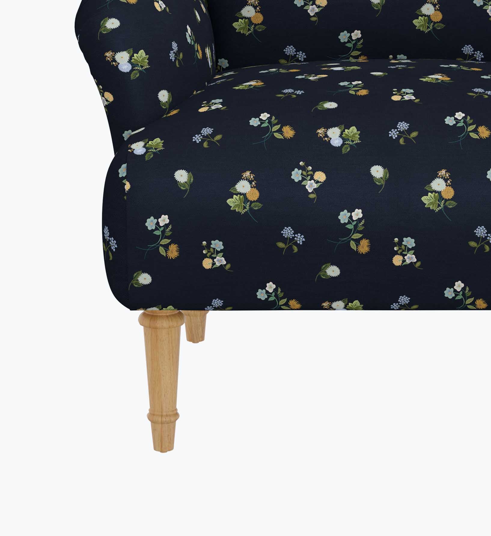Bristol Armchair - Ditsy Dahlia Navy