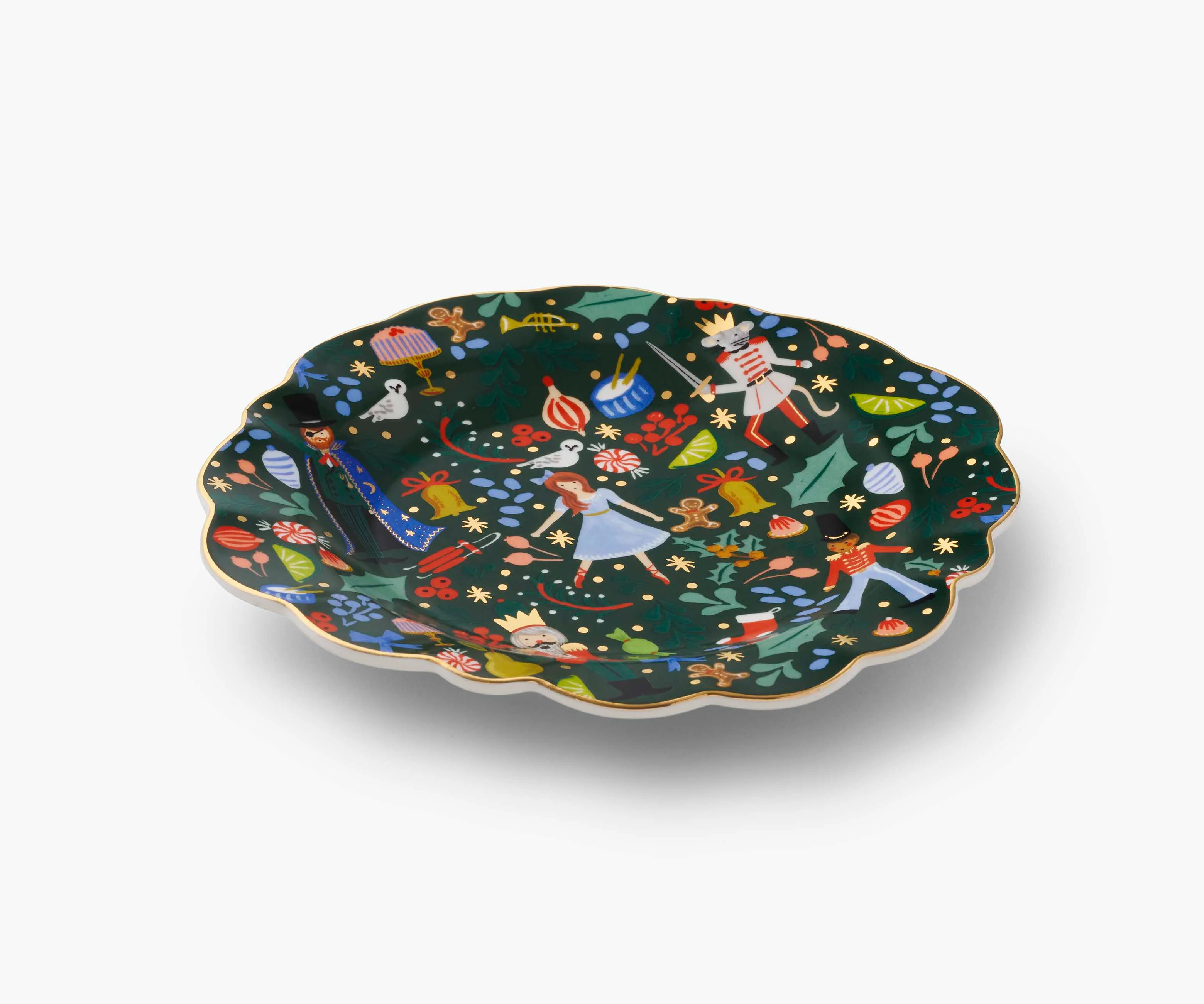 Porcelain Dessert Plate Set - Nutcracker