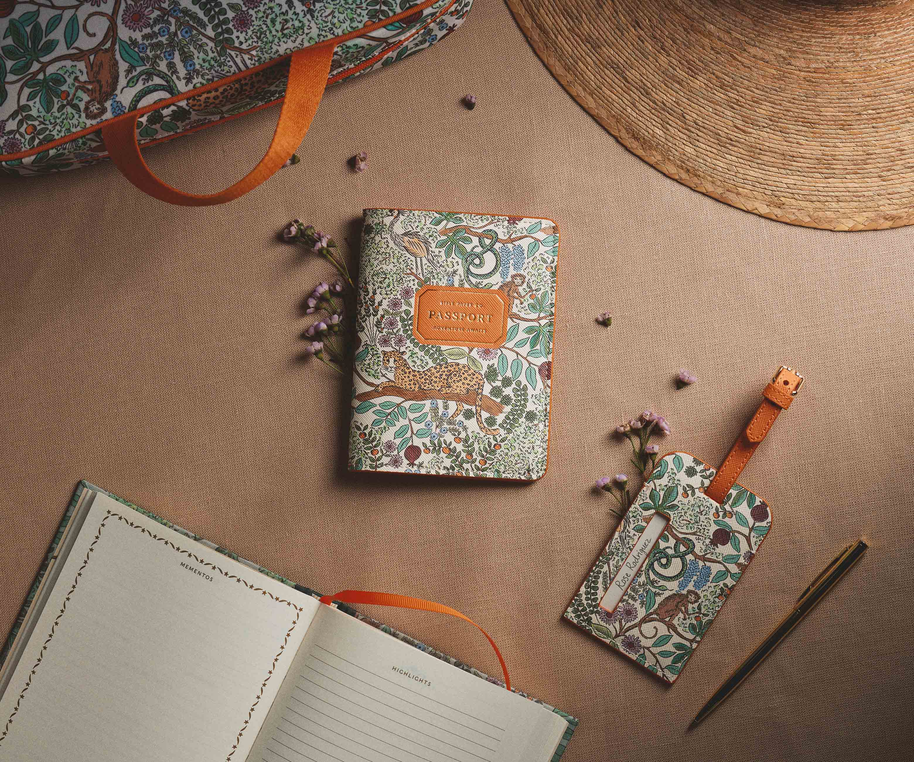 Passport Holder & Luggage Tag Set - Safari