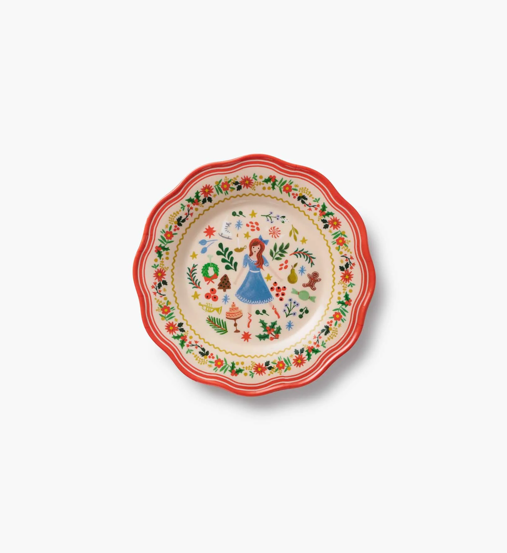 Melamine Assorted Dessert Plates - Holly Jolly Nutcracker