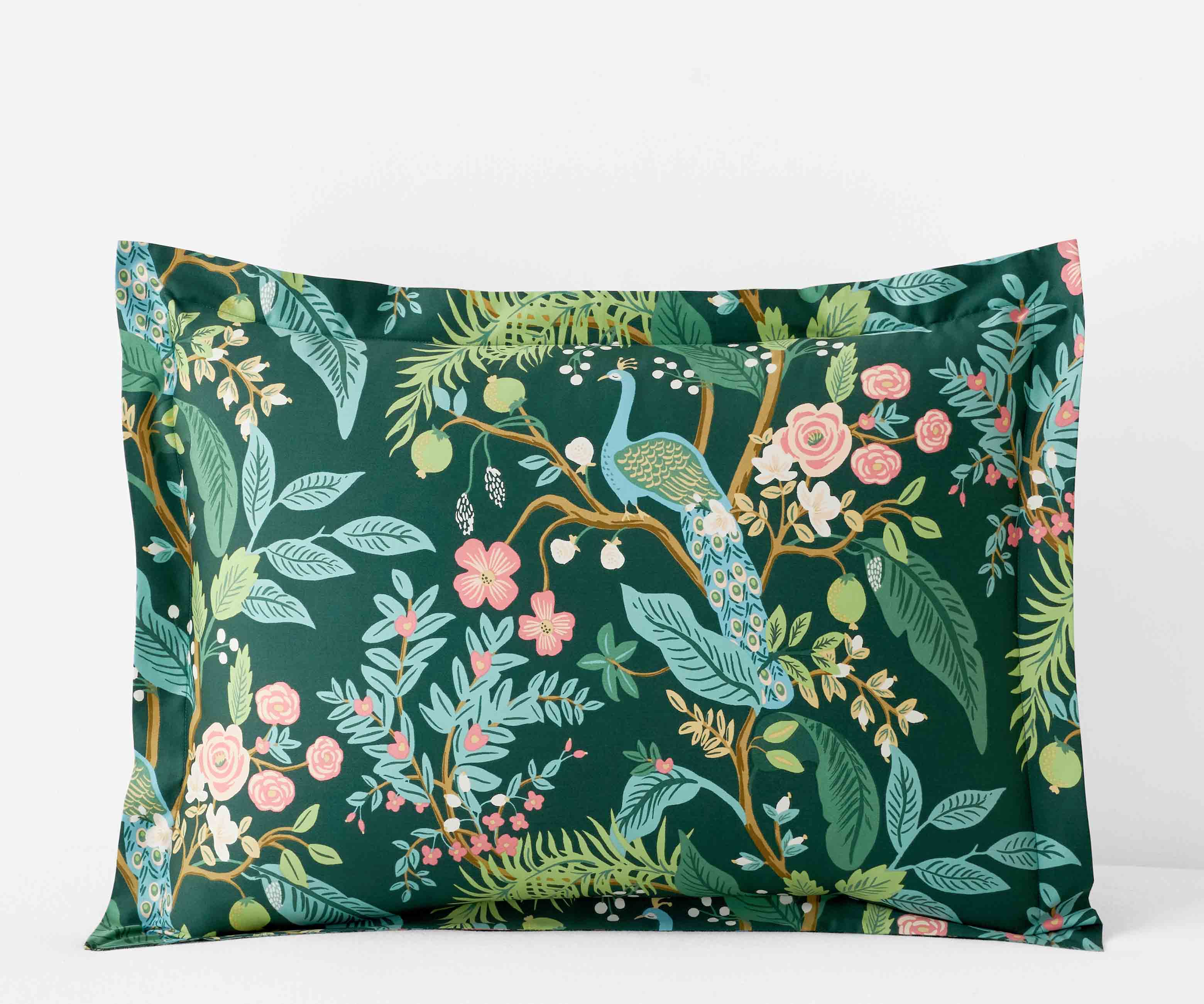 Sateen Sham - Peacock Emerald