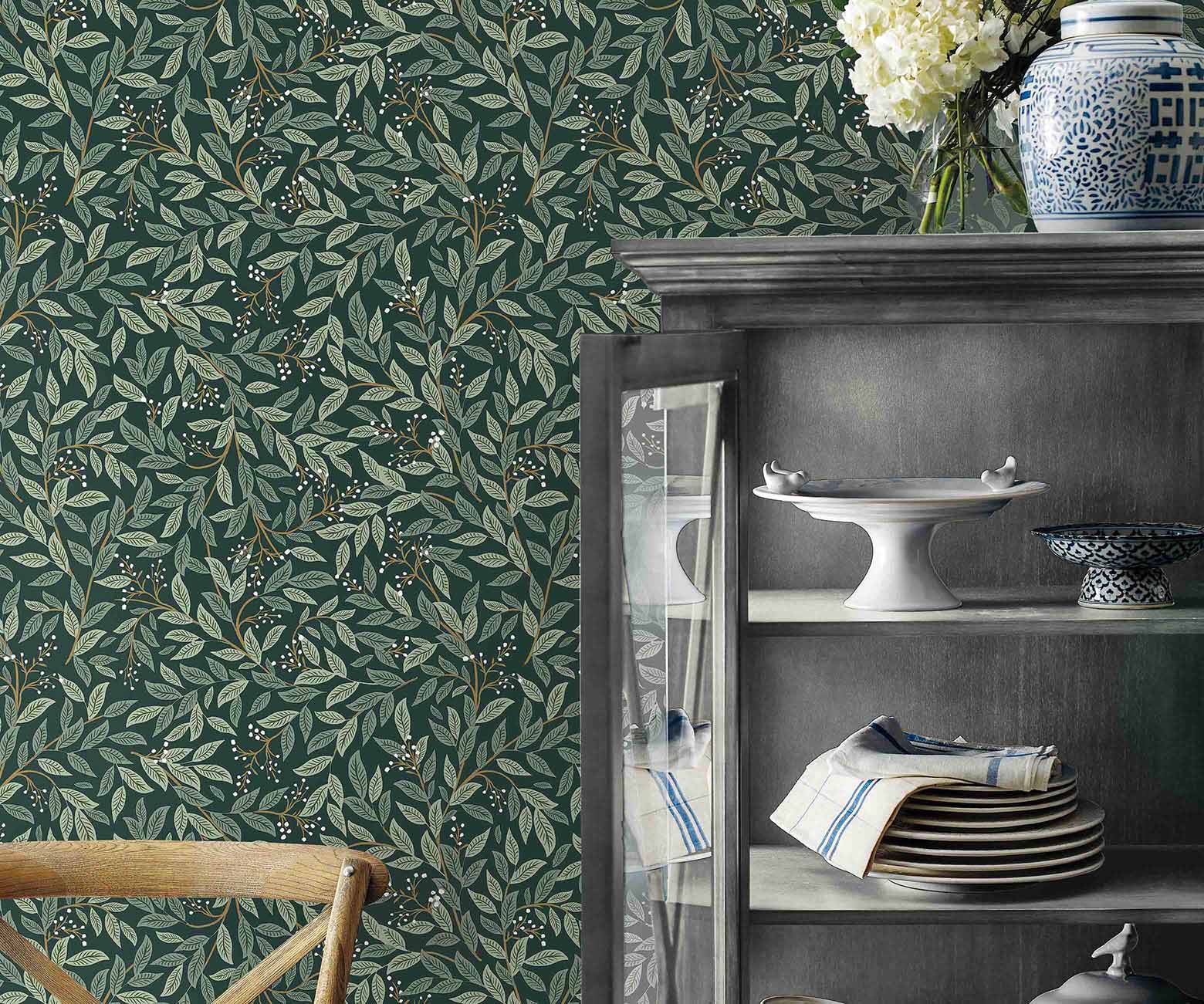 Willowberry Peel & Stick Wallpaper Sample - Emerald