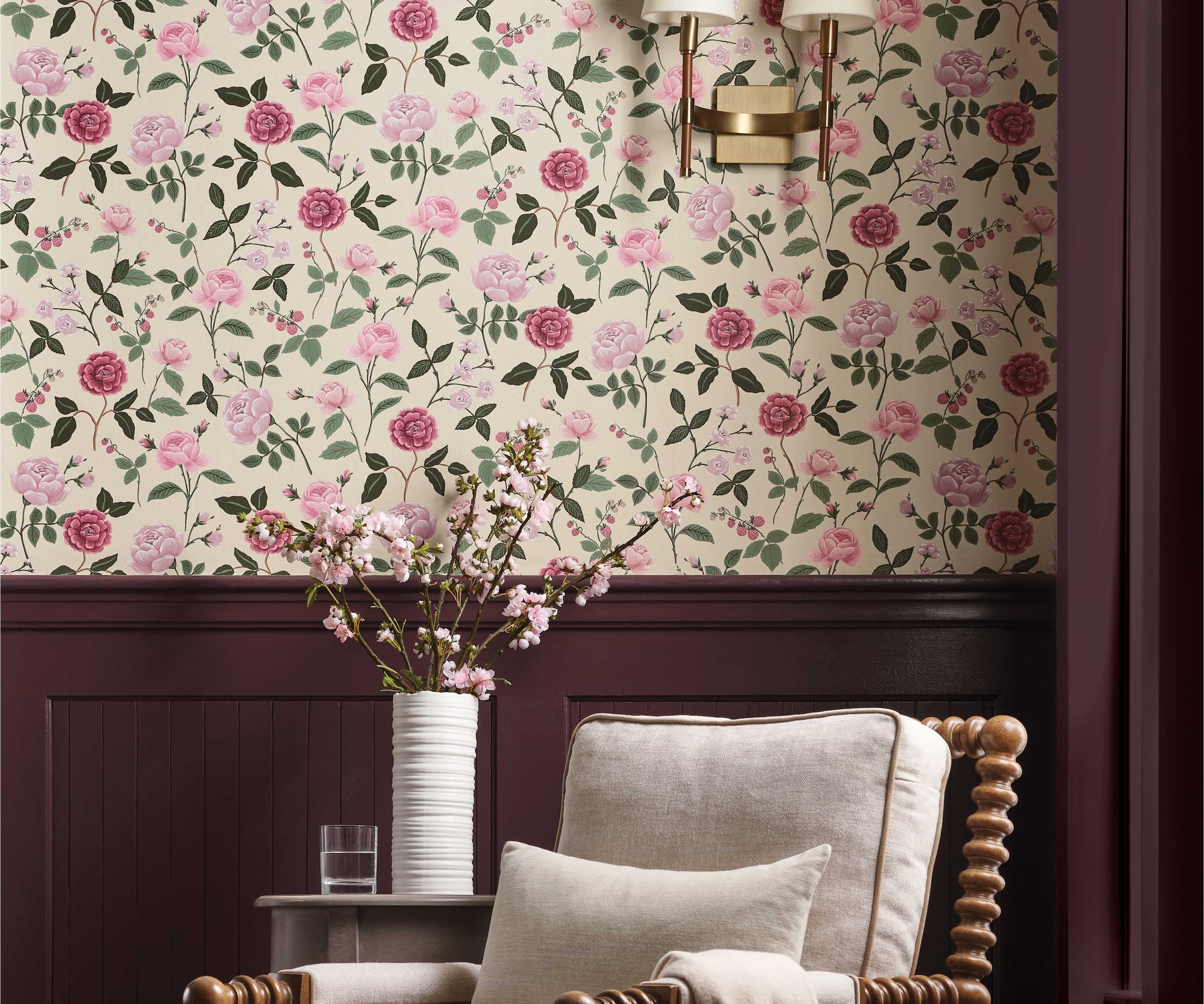 Roses Wallpaper - Linen