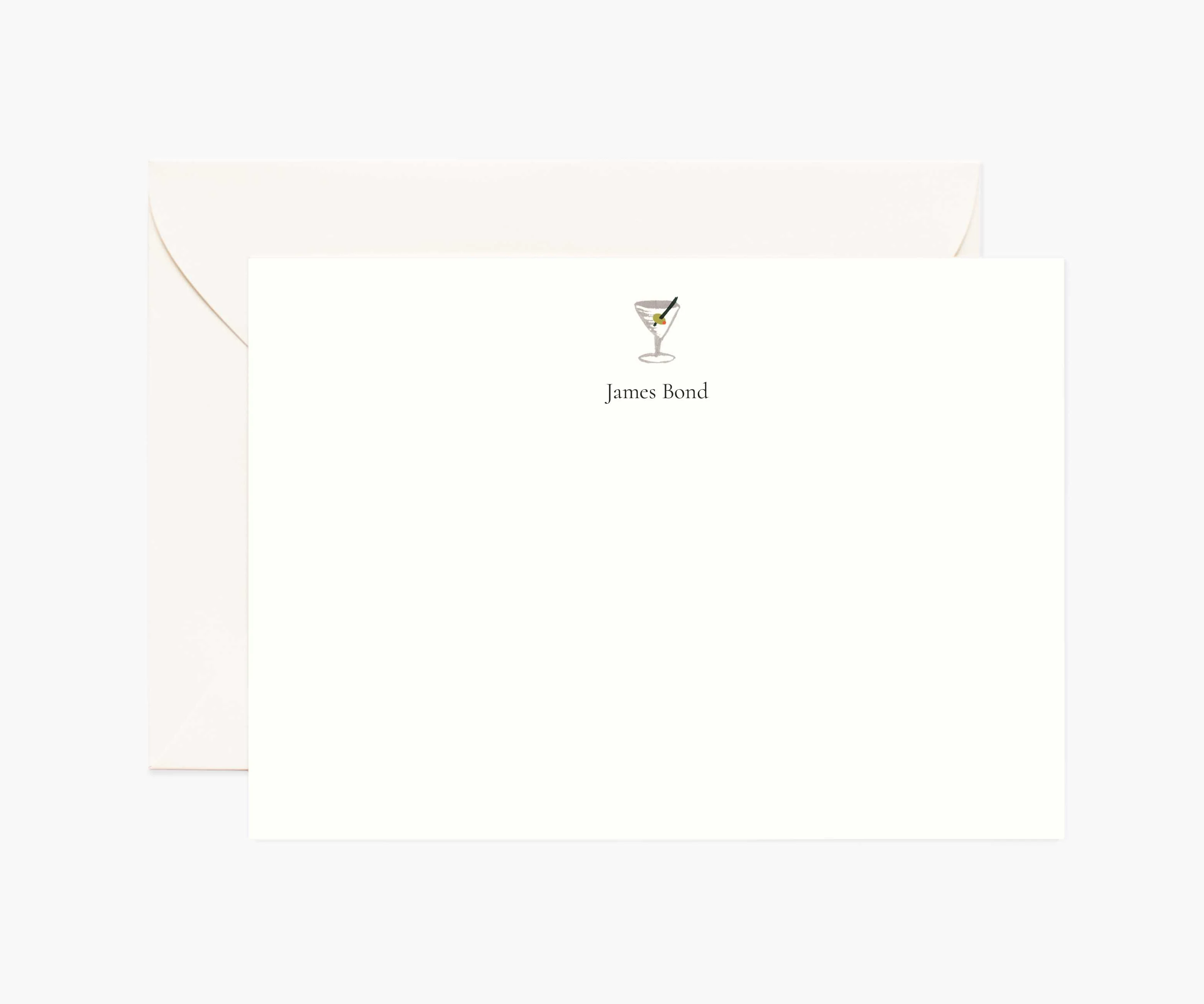 Food & Drink Personalized Stationery  - Martini