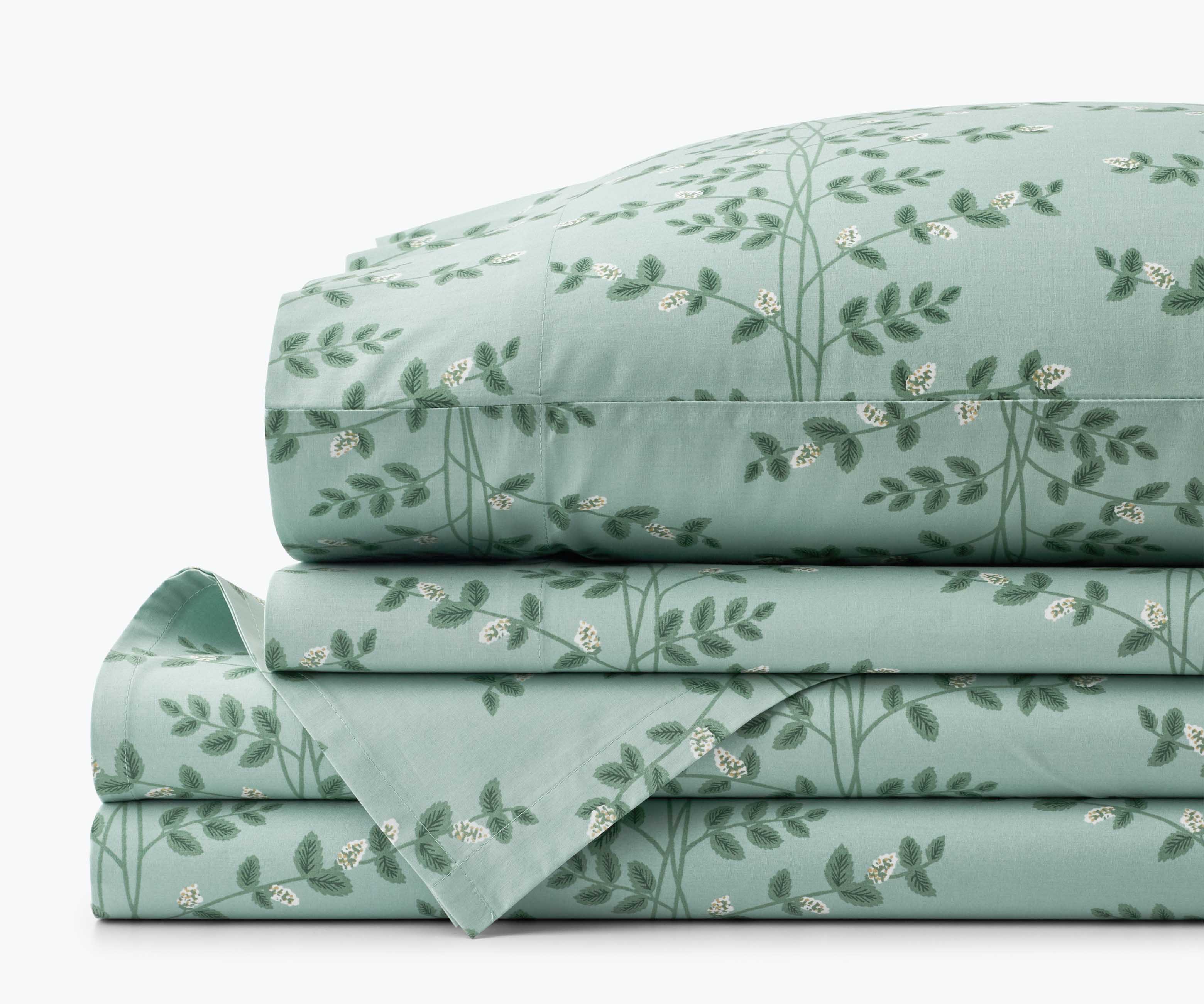Percale Sheet Set - Climbing Vines Sage