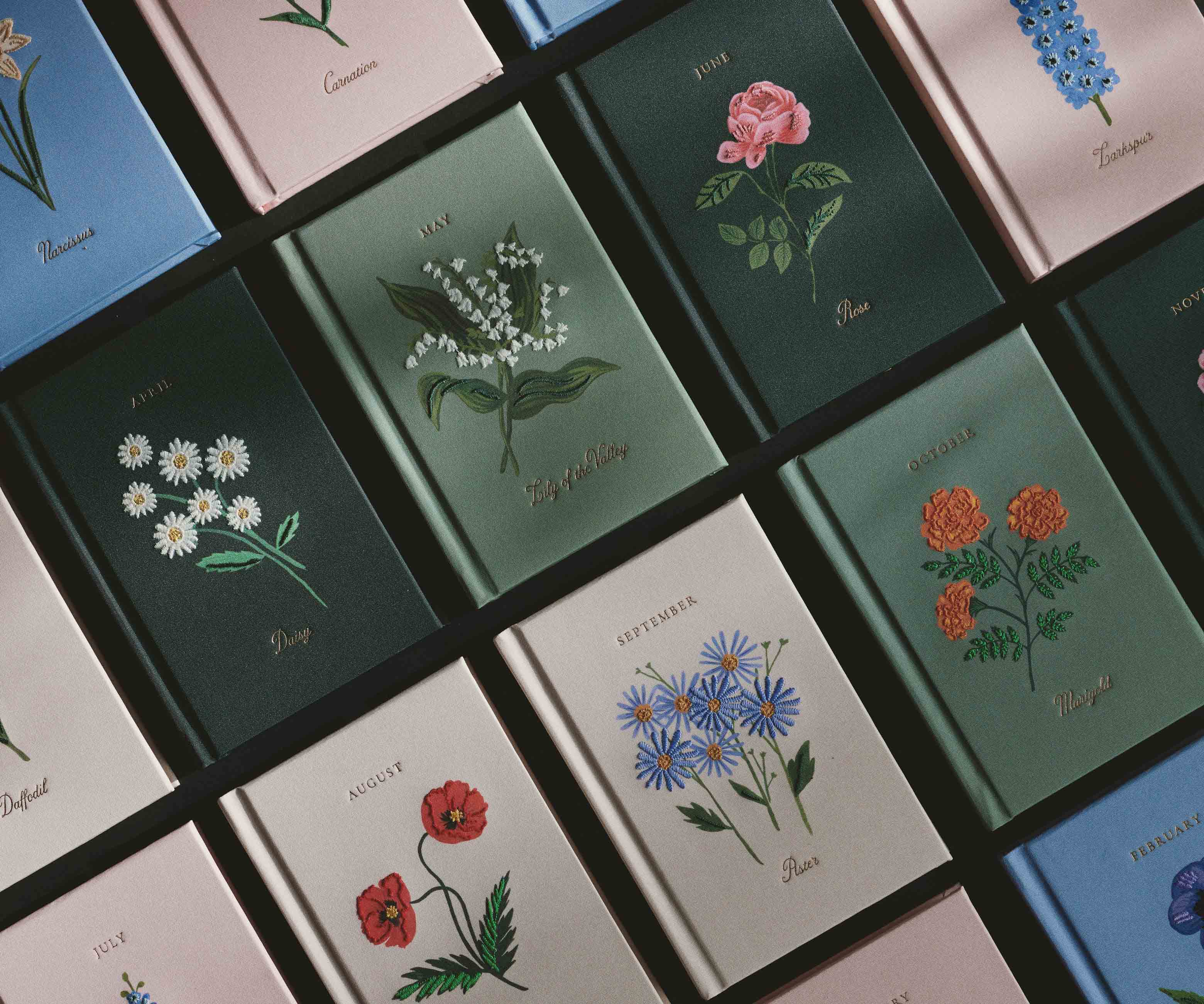 Birth Month Mini Embroidered Journal - February