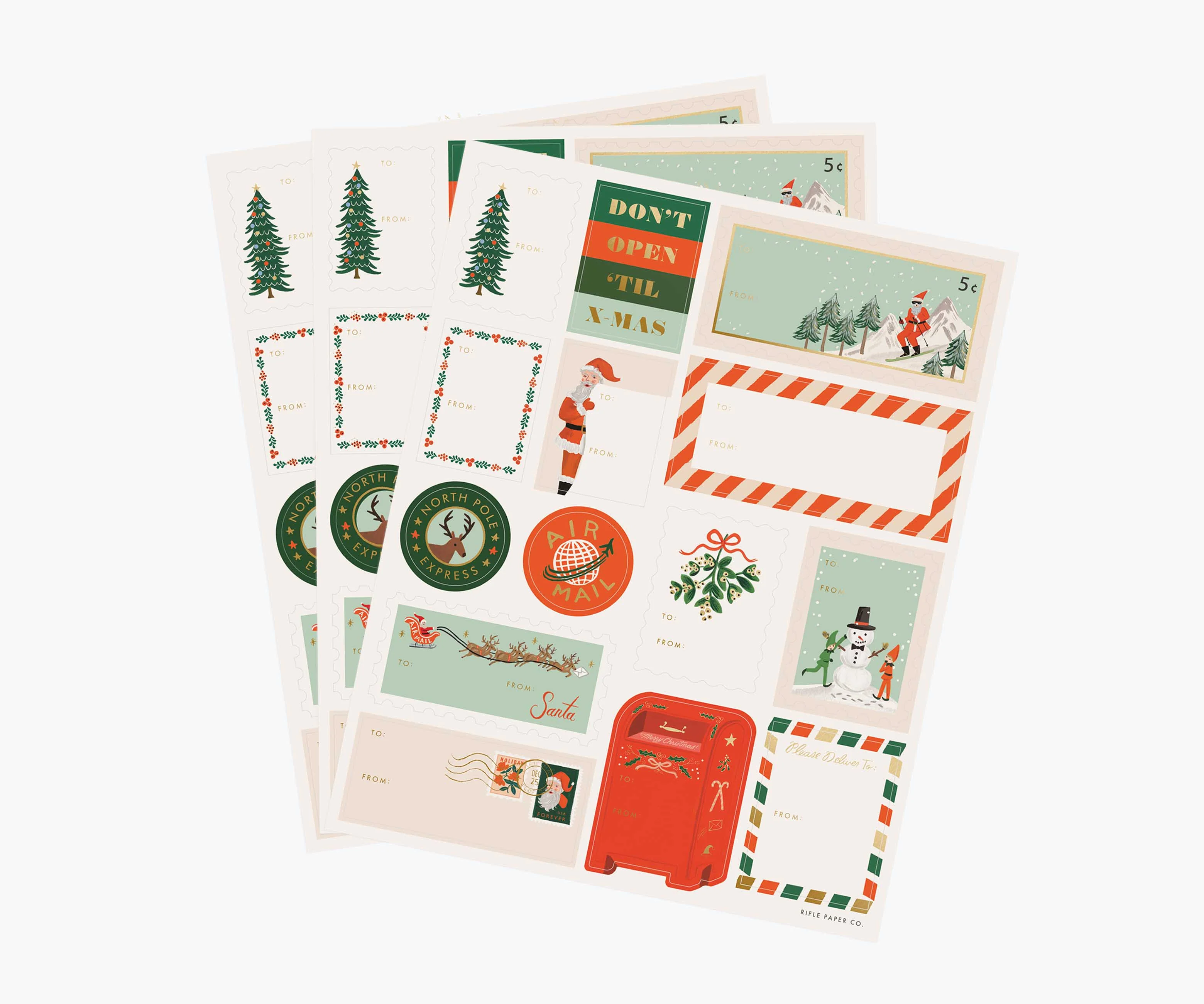 Holiday Gift Stickers - Santa's Workshop