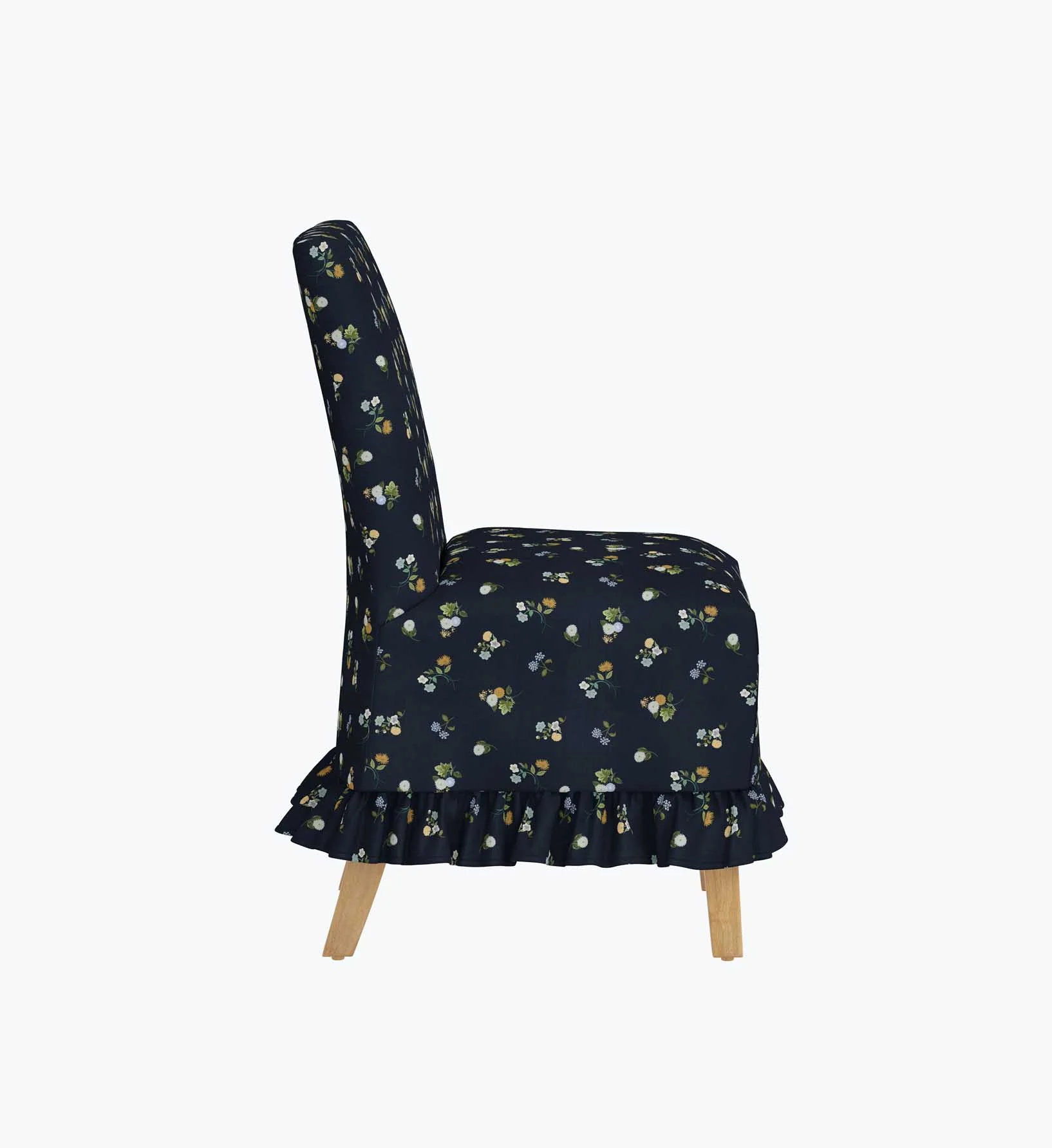 Louise Slipcover Dining Chair - Ditsy Dahlia Navy