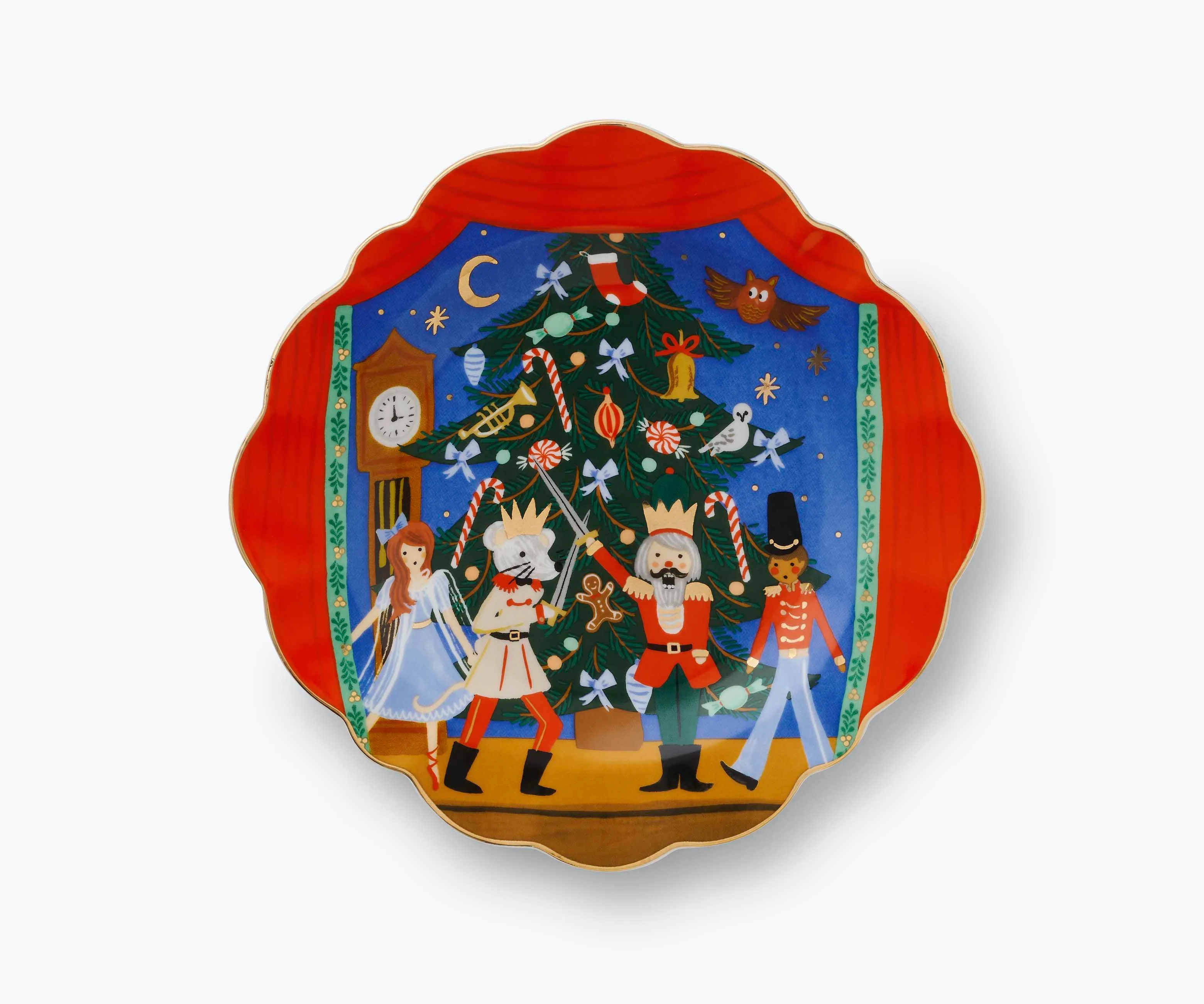 Porcelain Dessert Plate Set - Nutcracker