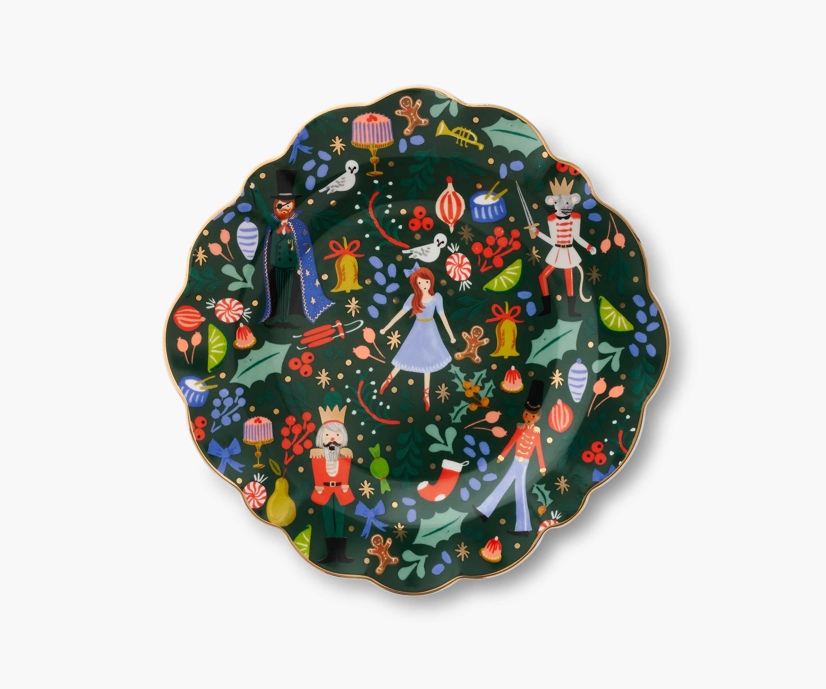 Porcelain Dessert Plate Set - Nutcracker