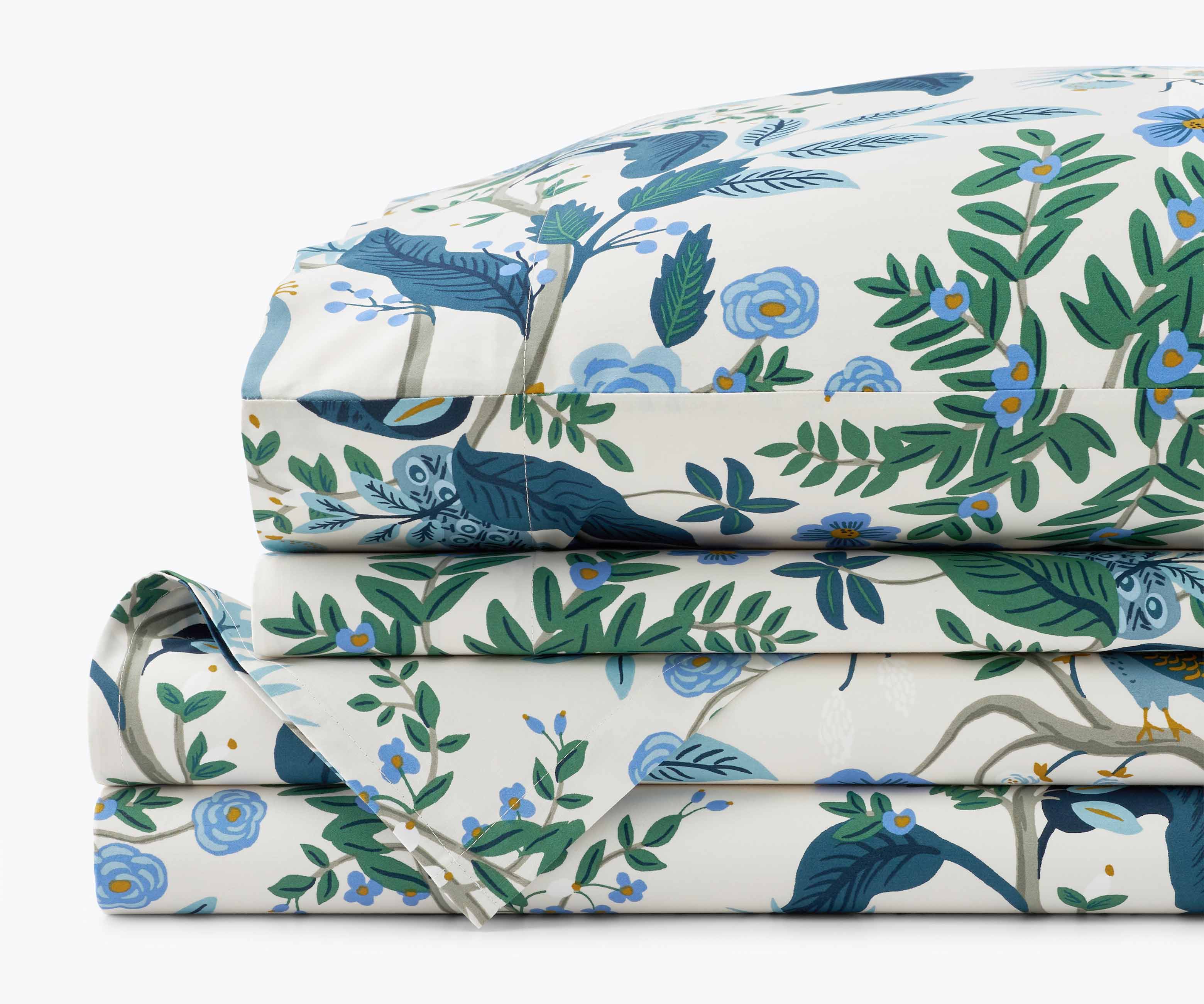 Sateen Sheet Set - Peacock Ivory