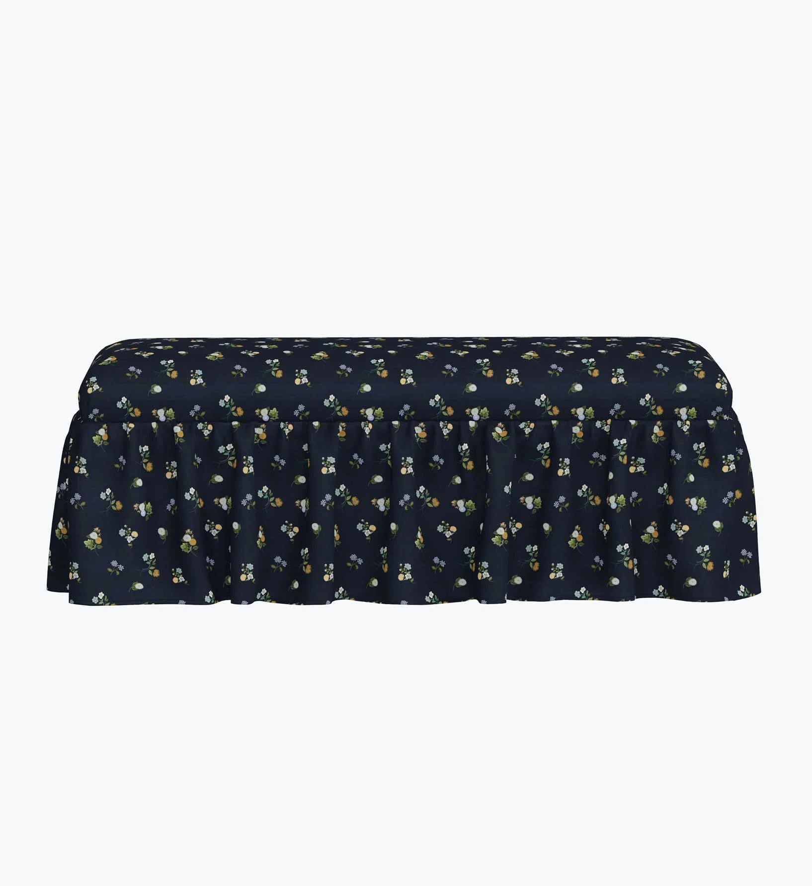 Surrey Dining Bench - Ditsy Dahlia Navy