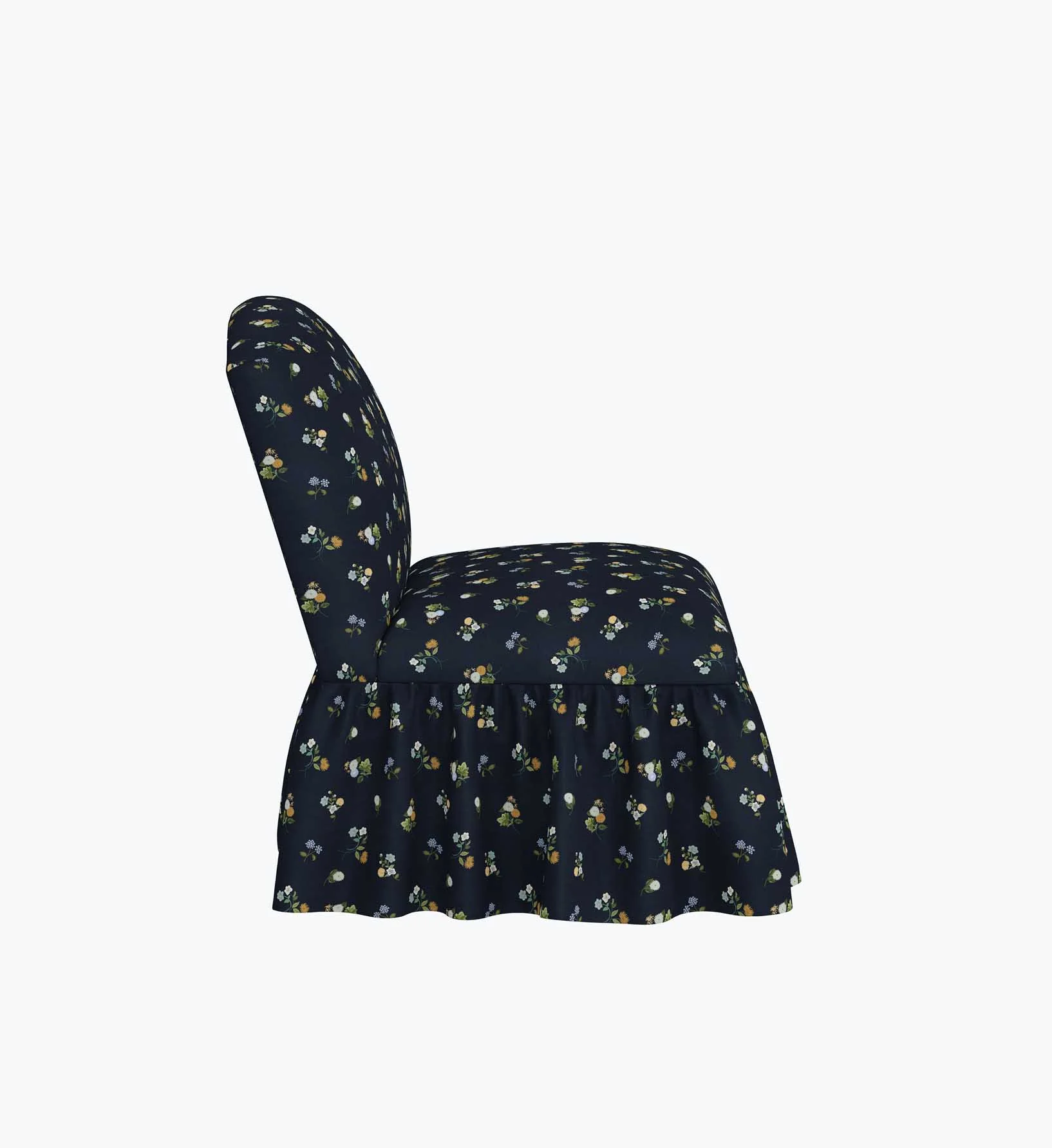 Edie Slipper Chair - Ditsy Dahlia Navy