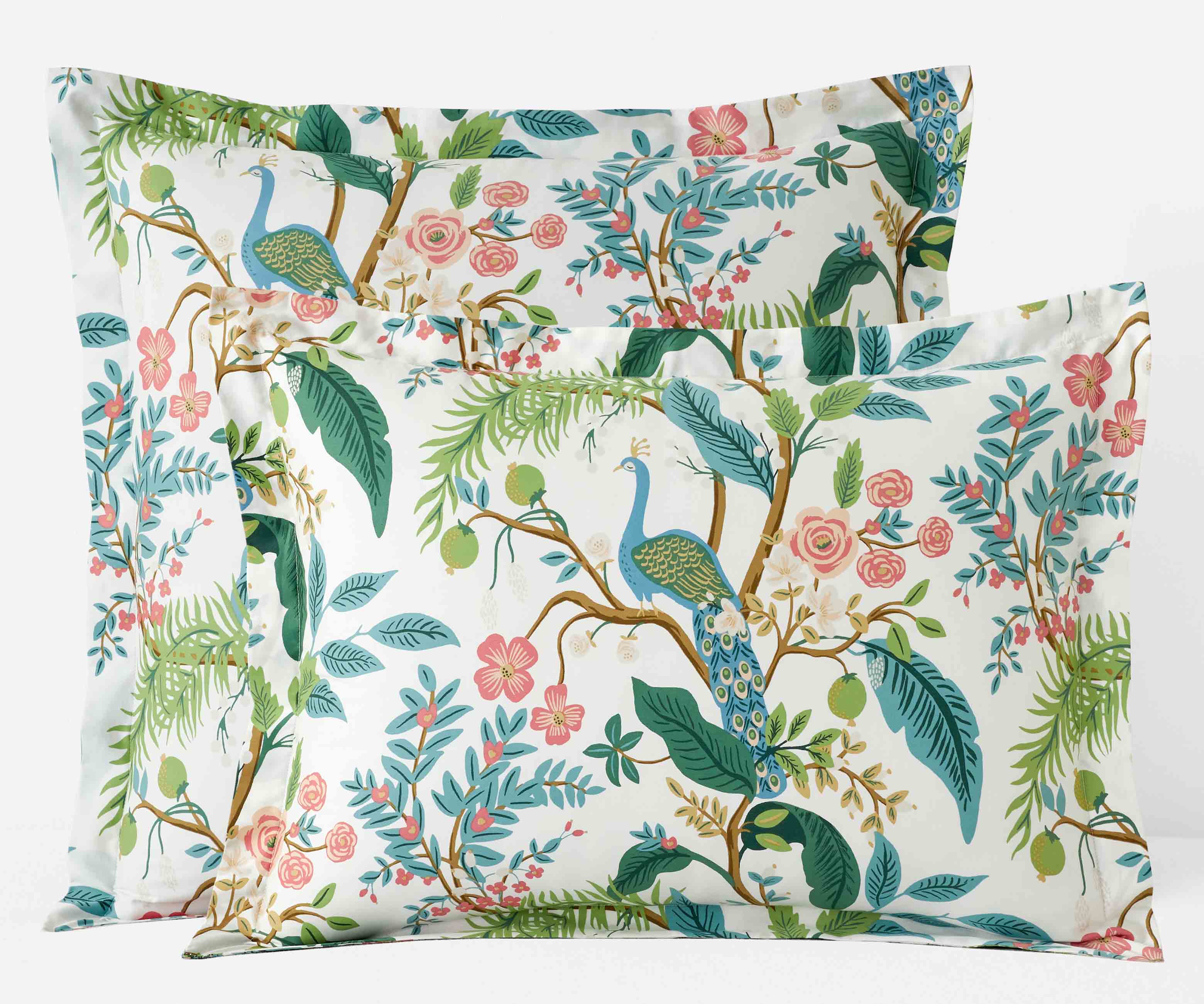 Sateen Sham - Peacock White