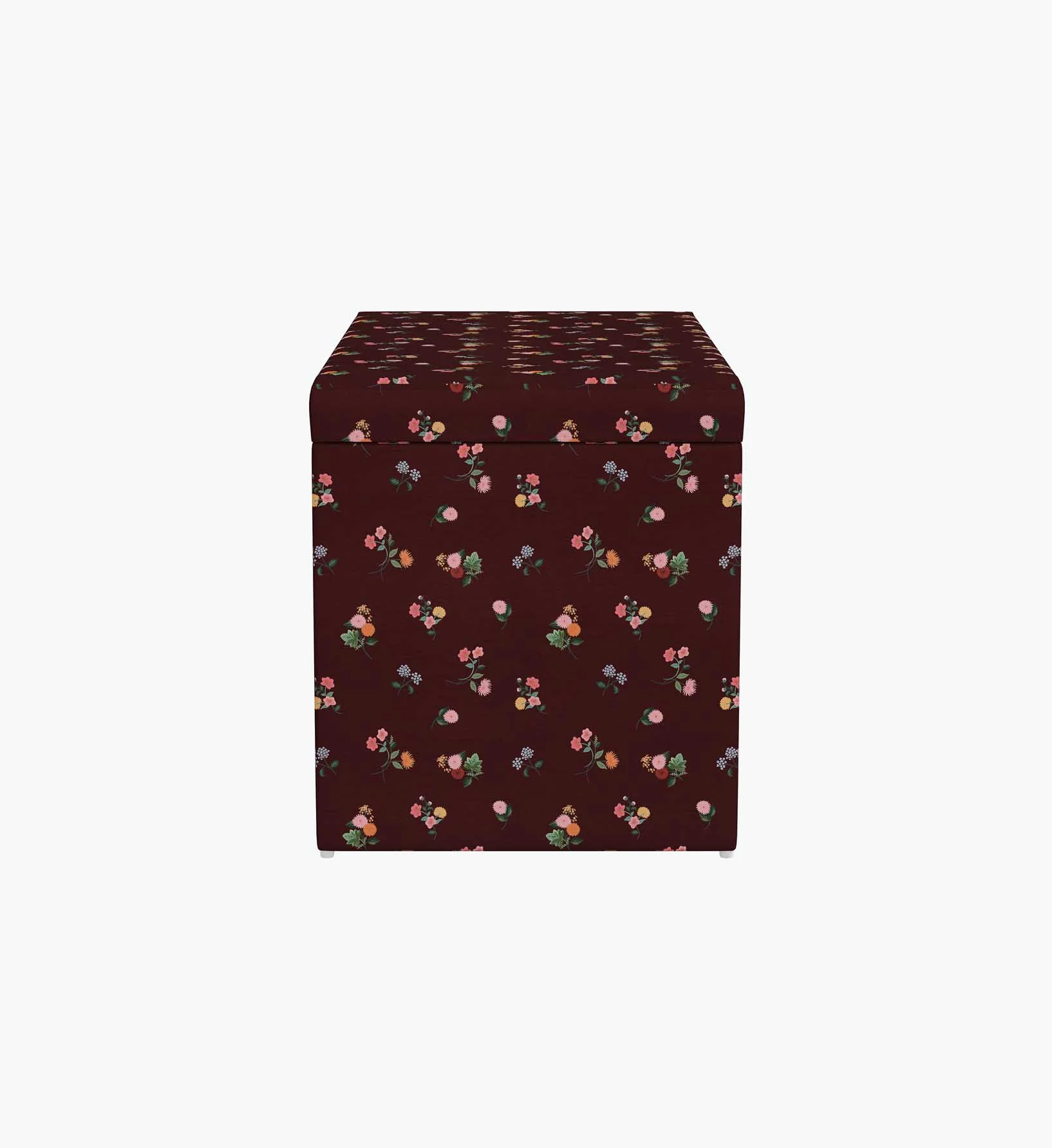Willie Storage Bench - Ditsy Dahlia Burgundy