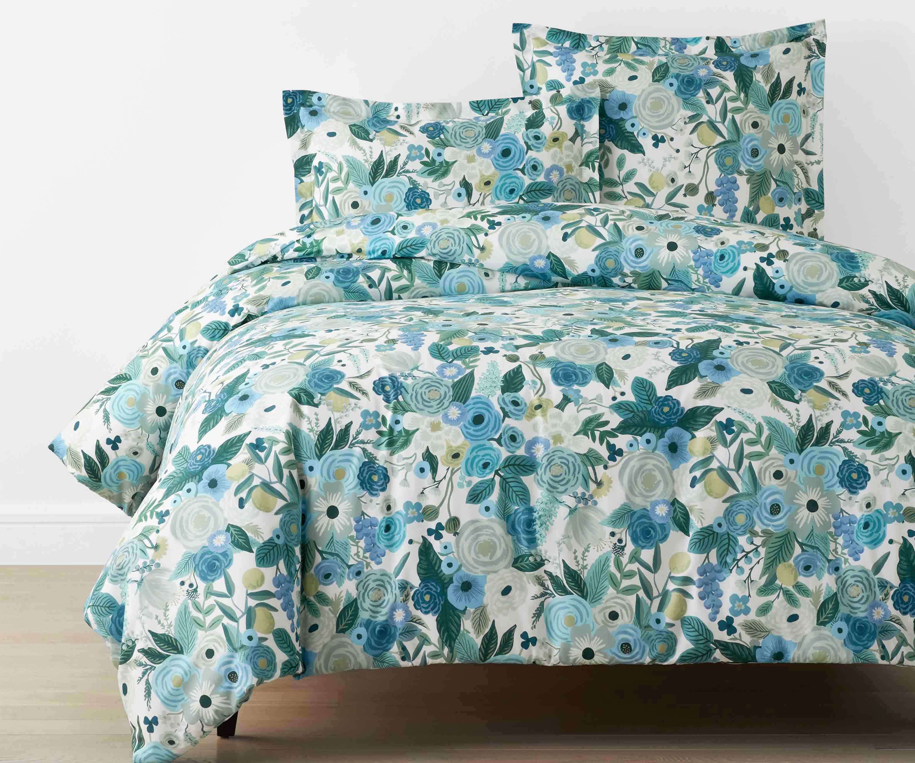 Percale Duvet Cover - Garden Party Blue
