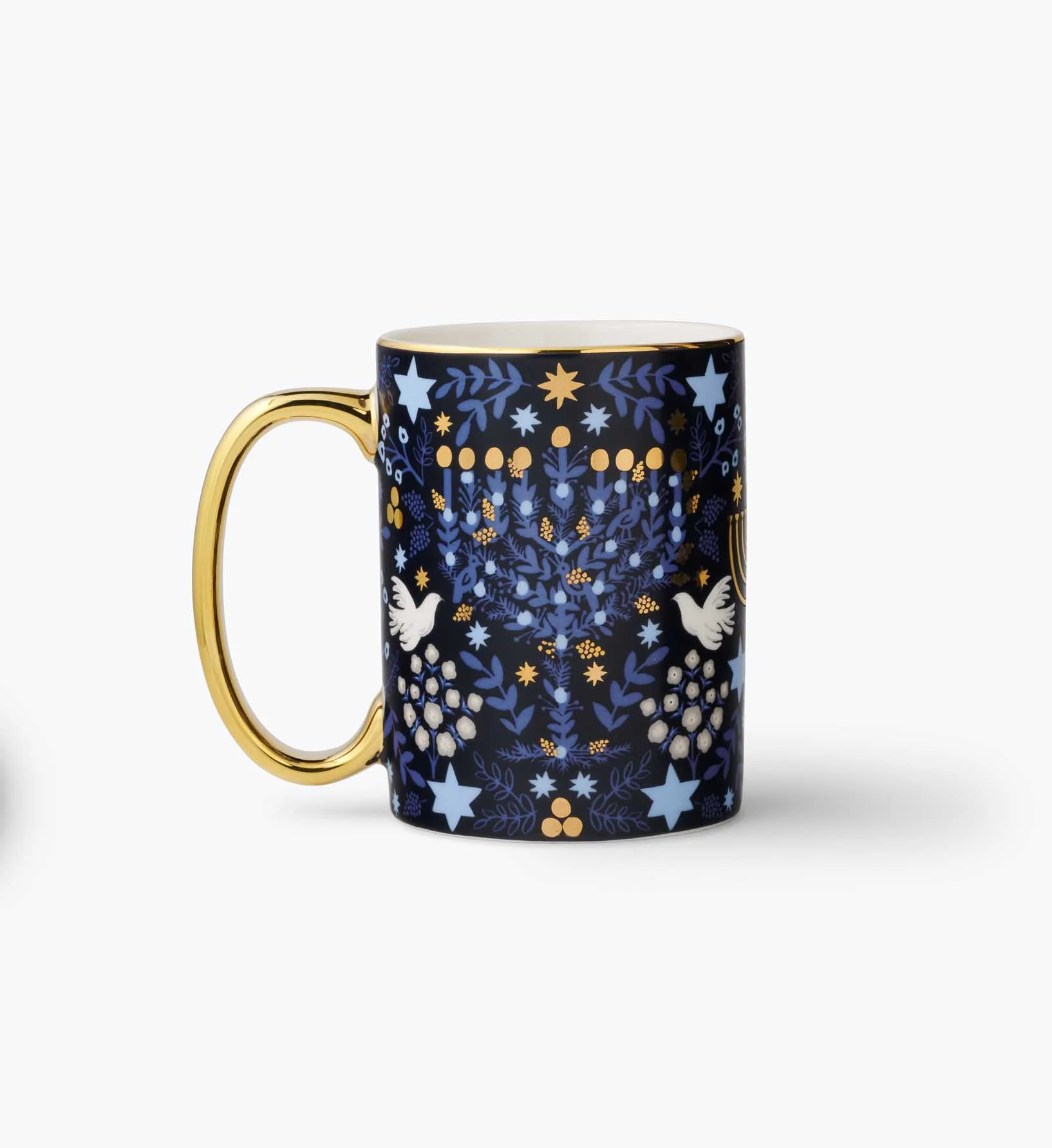 Holiday Porcelain Mug - Laurel Menorah