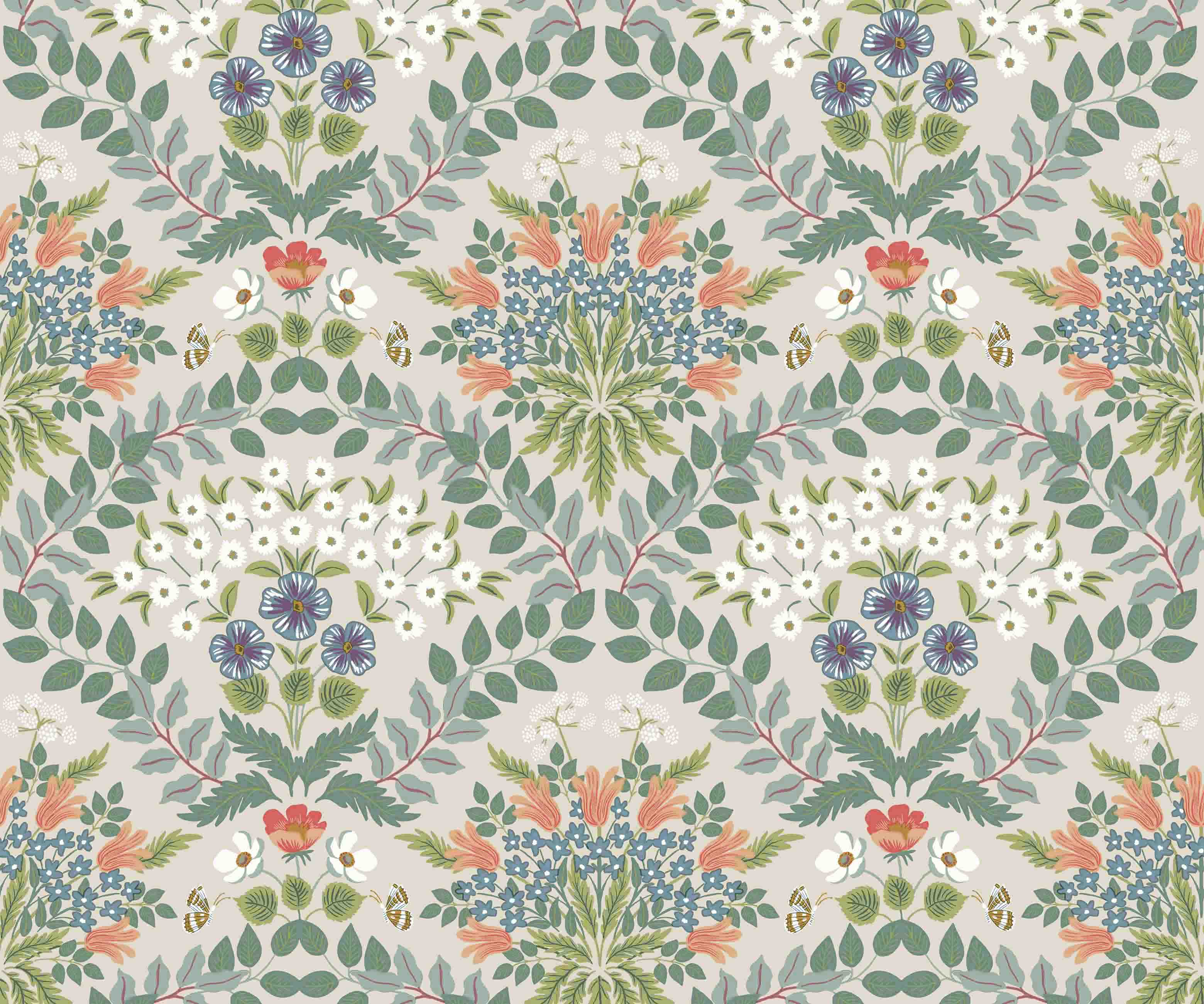 Bramble Wallpaper - Cream